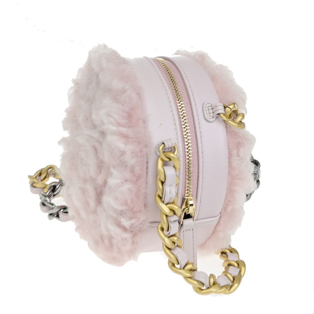 Chanel Chanel 19 Round Clutch with Chain Quilted Shearling Size ONE SIZE - 4 Thumbnail