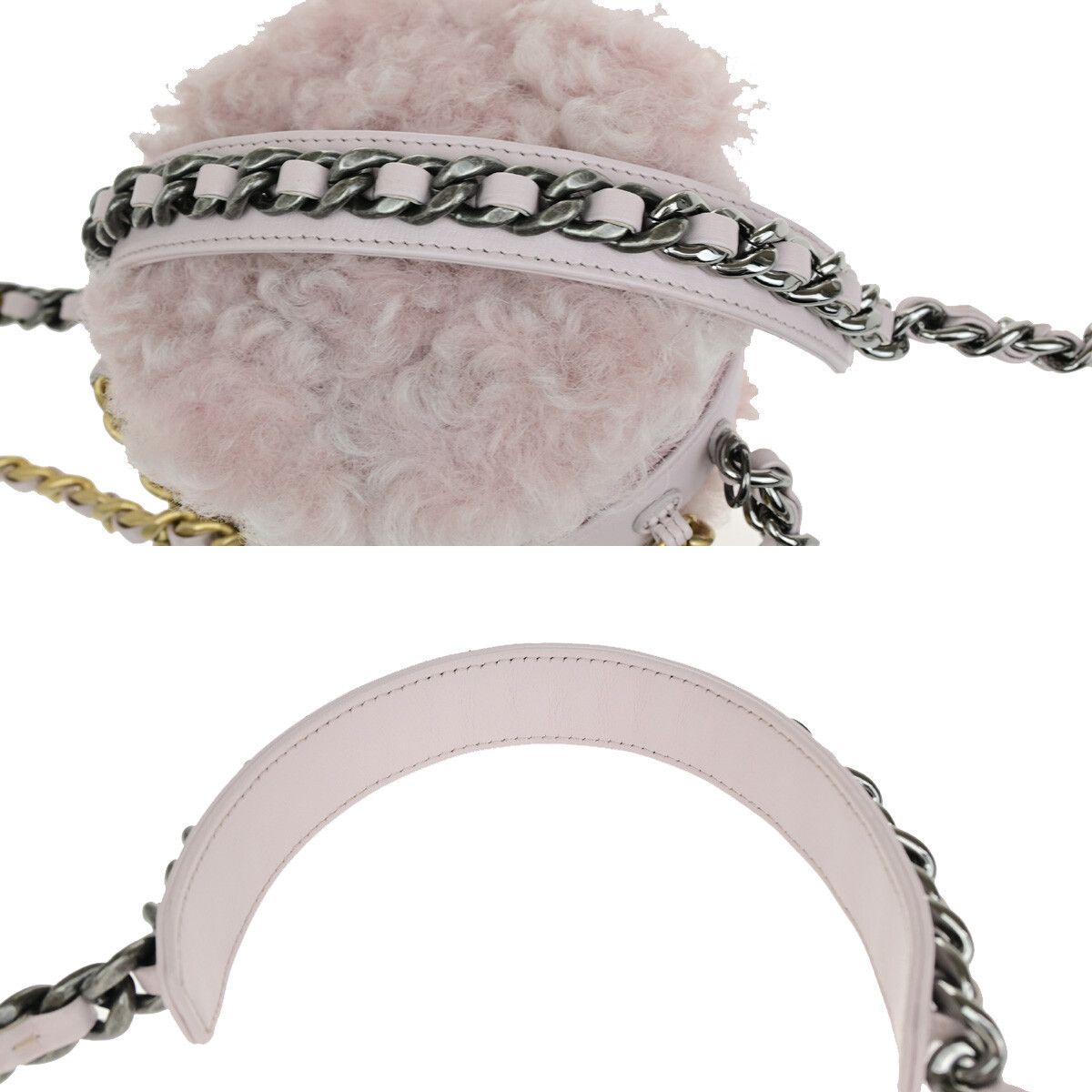Chanel Chanel 19 Round Clutch with Chain Quilted Shearling Size ONE SIZE - 18 Thumbnail