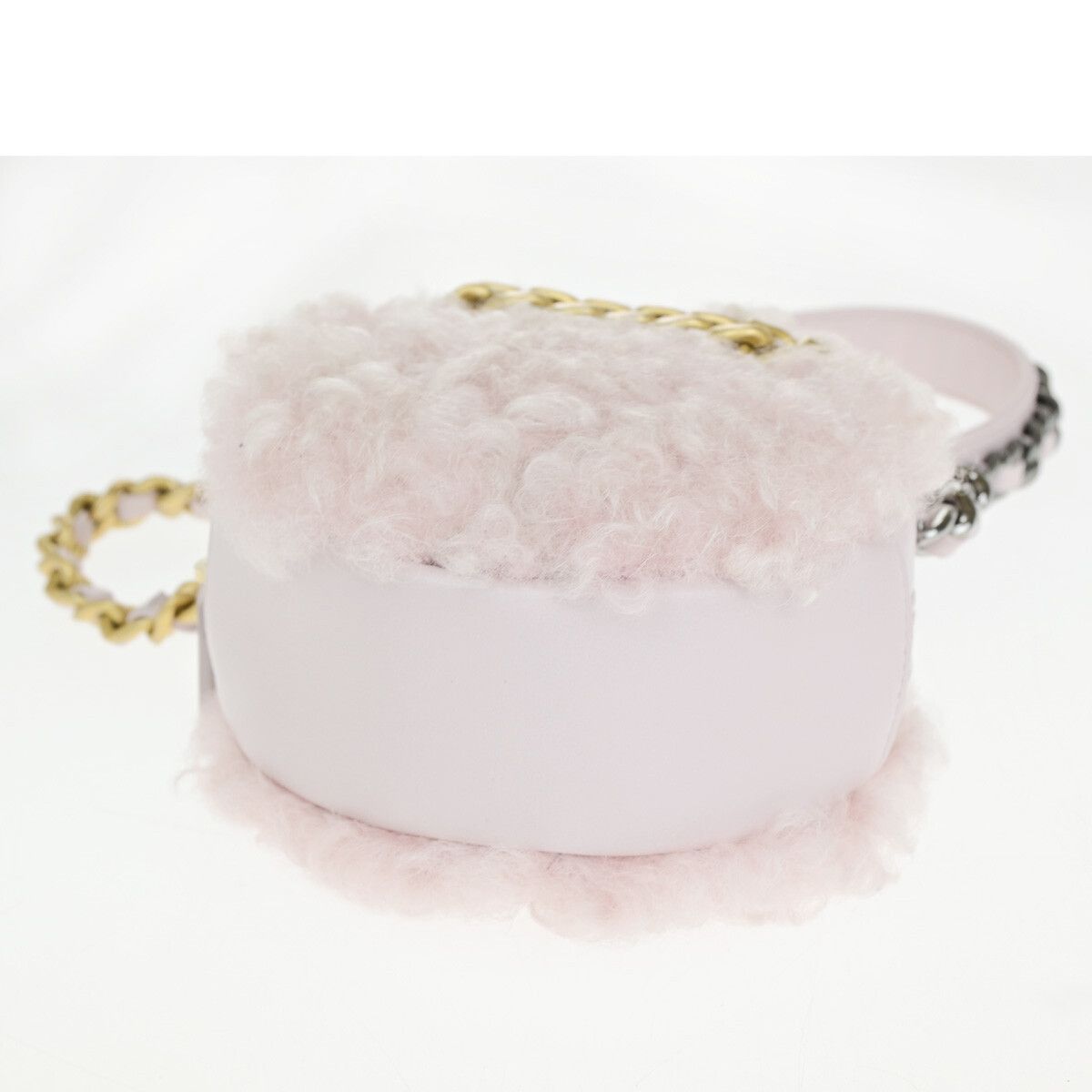 Chanel Chanel 19 Round Clutch with Chain Quilted Shearling Size ONE SIZE - 10 Thumbnail