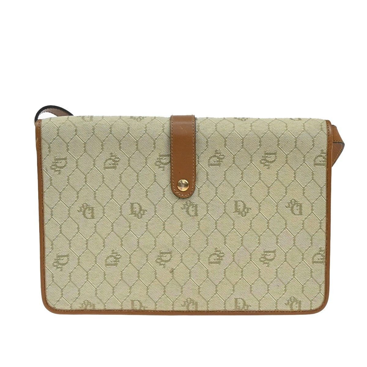Dior Christian Dior Vintage Honeycomb Handbag Canvas Leather Size ONE SIZE - 2 Thumbnail
