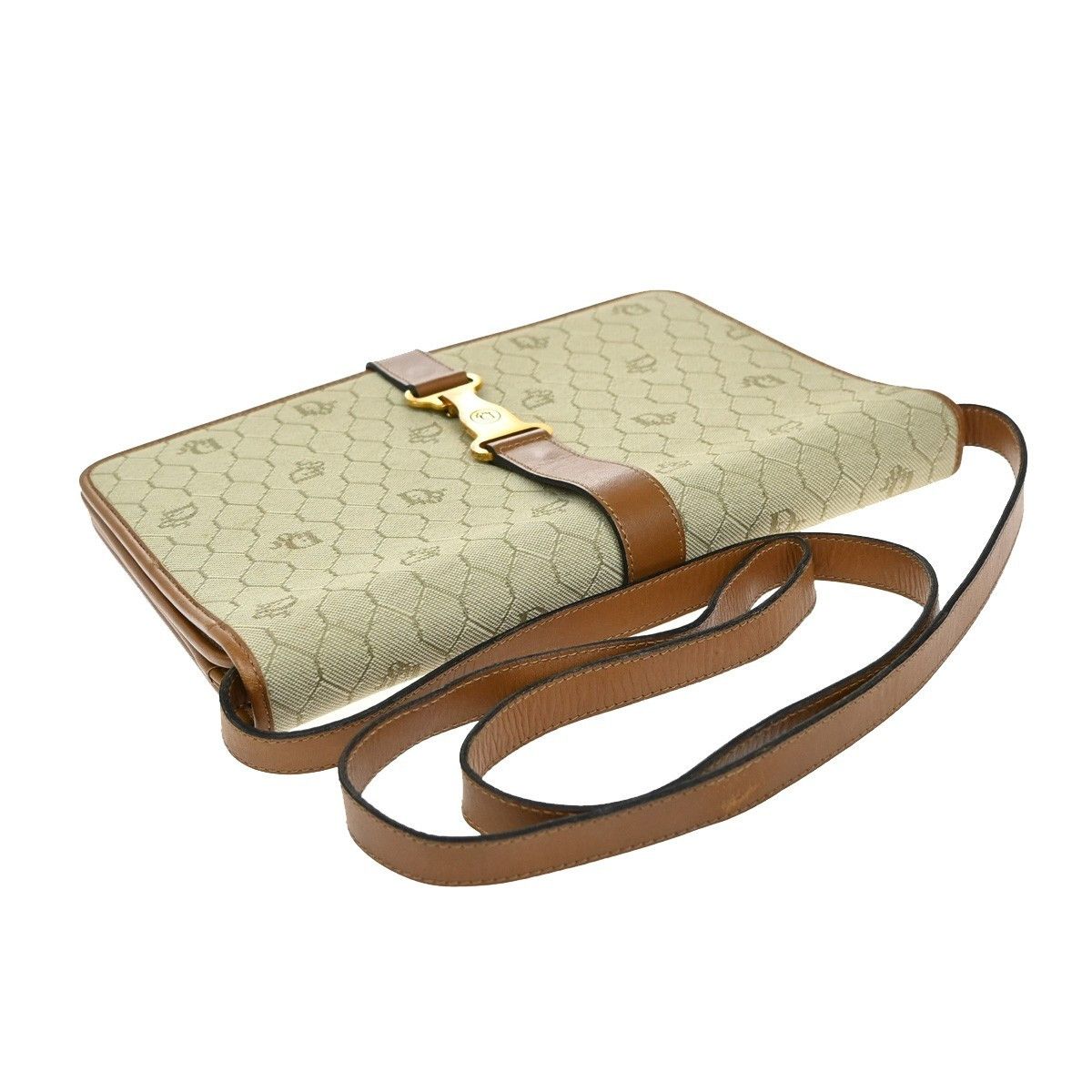 Dior Christian Dior Vintage Honeycomb Handbag Canvas Leather Size ONE SIZE - 7 Thumbnail