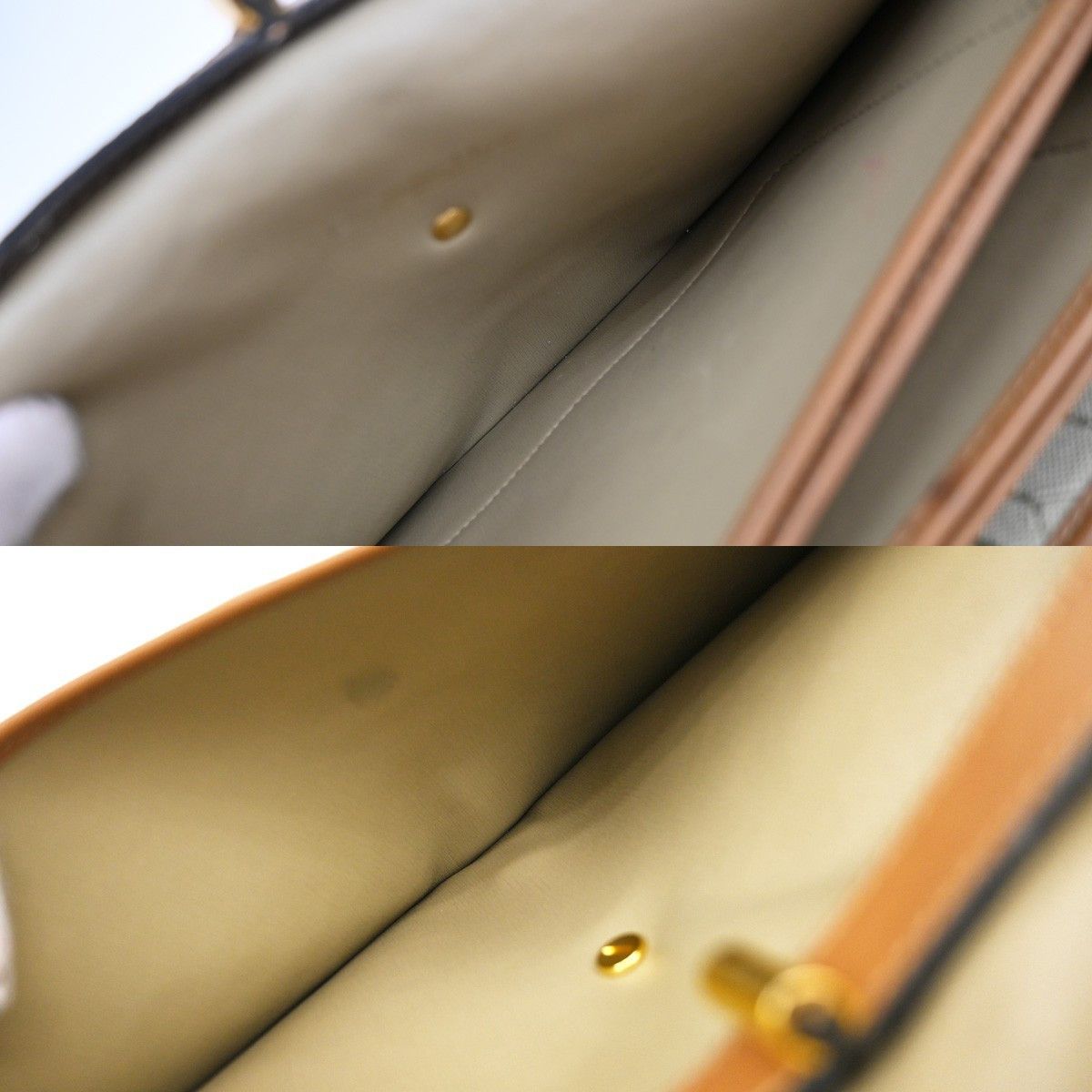 Dior Christian Dior Vintage Honeycomb Handbag Canvas Leather Size ONE SIZE - 15 Thumbnail