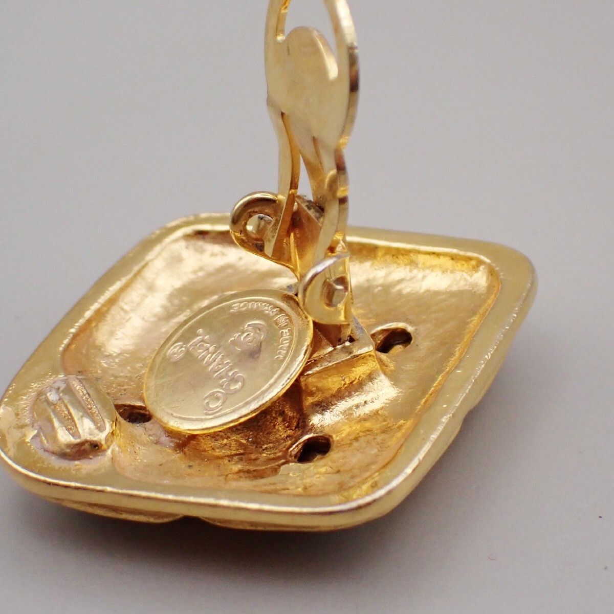Chanel Chanel Vintage CC Diamond Clip-On Earrings Metal Size ONE SIZE - 7 Thumbnail