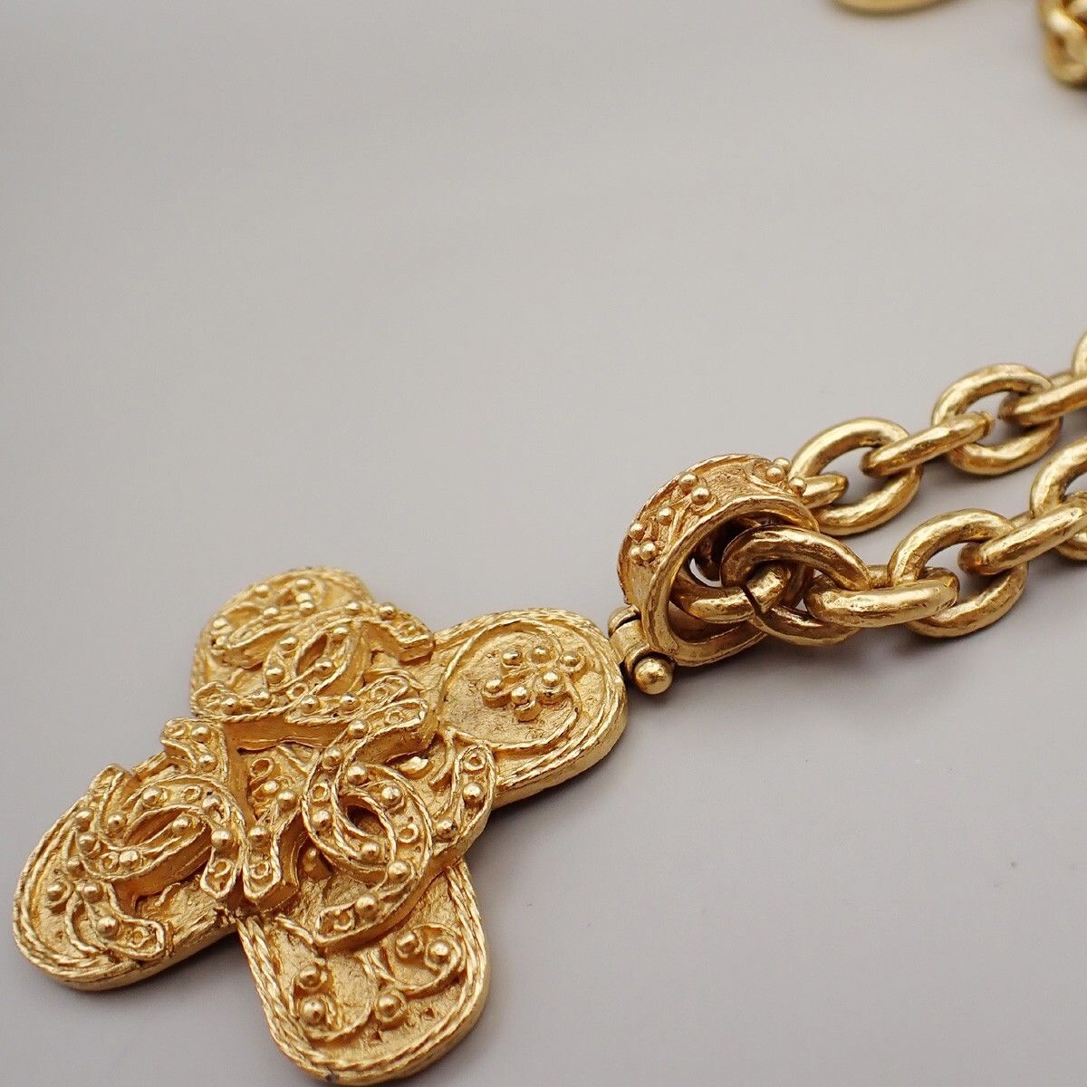Chanel Chanel Vintage Triple CC Chain Necklace Metal Size ONE SIZE - 5 Thumbnail