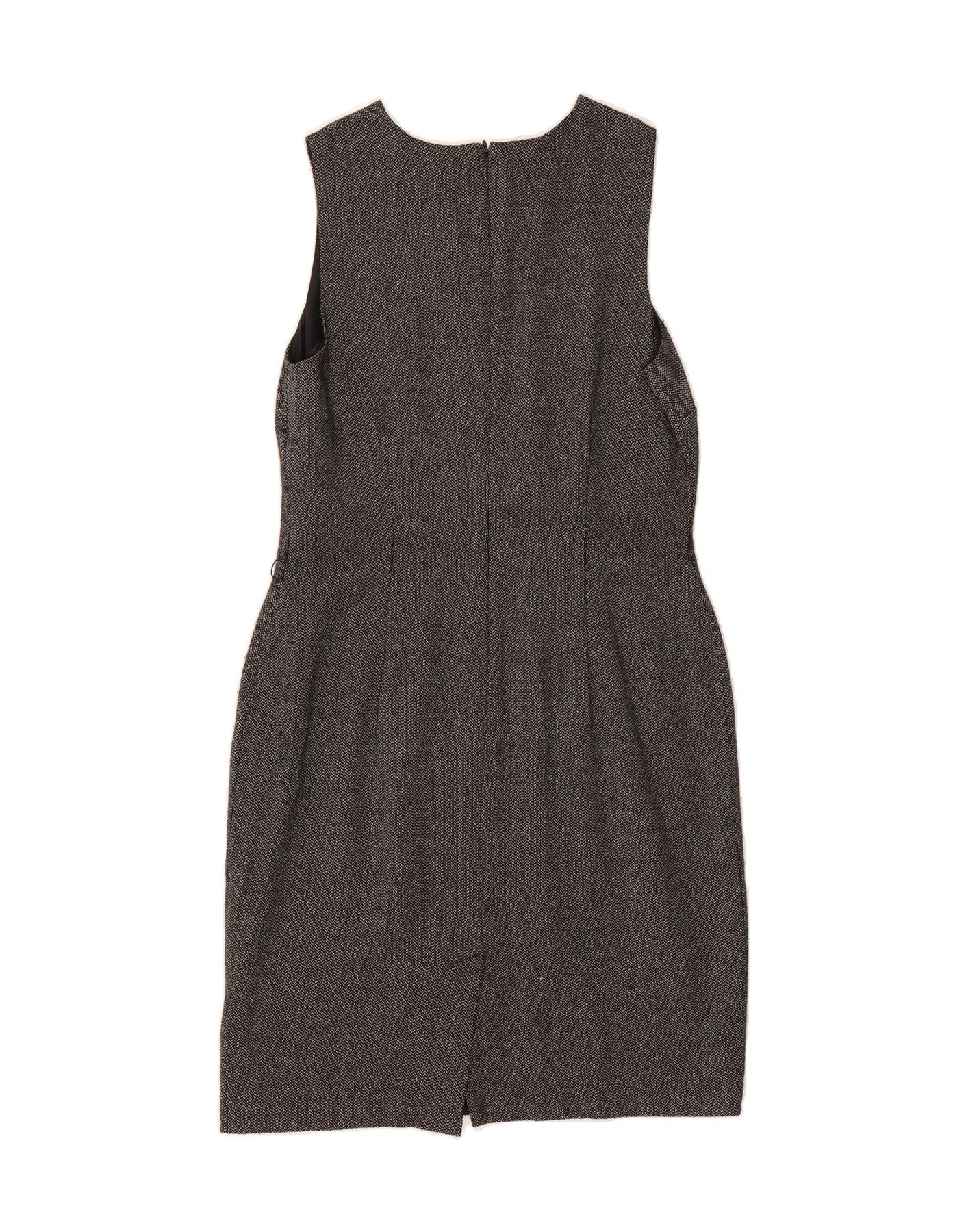 Ralph Lauren Womens Sleeveless Sheath Dress US 10 Large Grey Spotted Wool Size M / US 6-8 / IT 42-44 - 2 Thumbnail