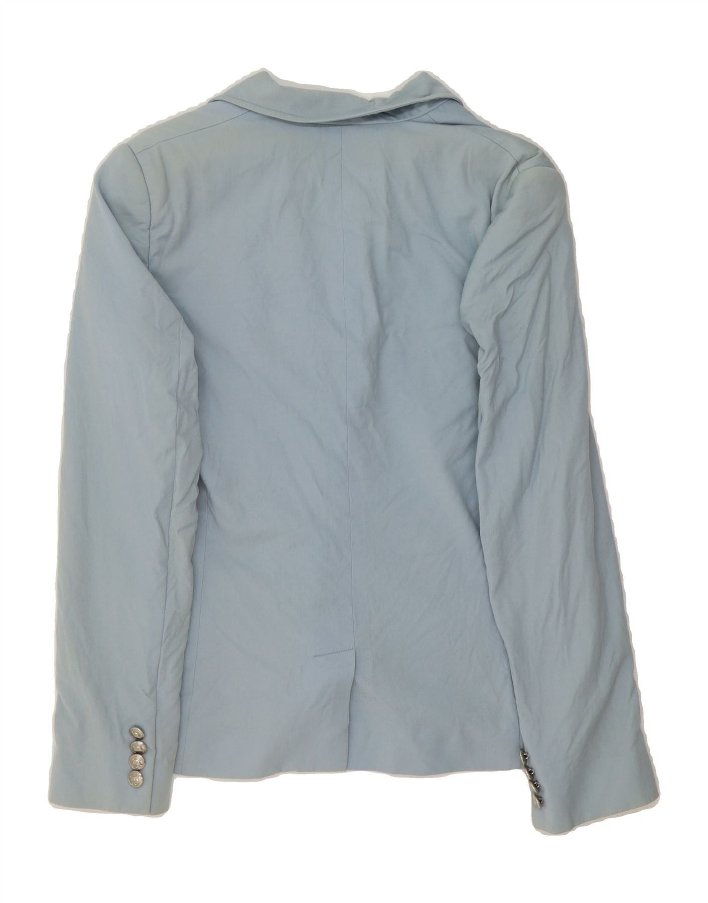 Ralph Lauren Womens 2 Button Blazer Jacket US 8 Medium Blue Wool Size S / US 4 / IT 40 - 2 Thumbnail