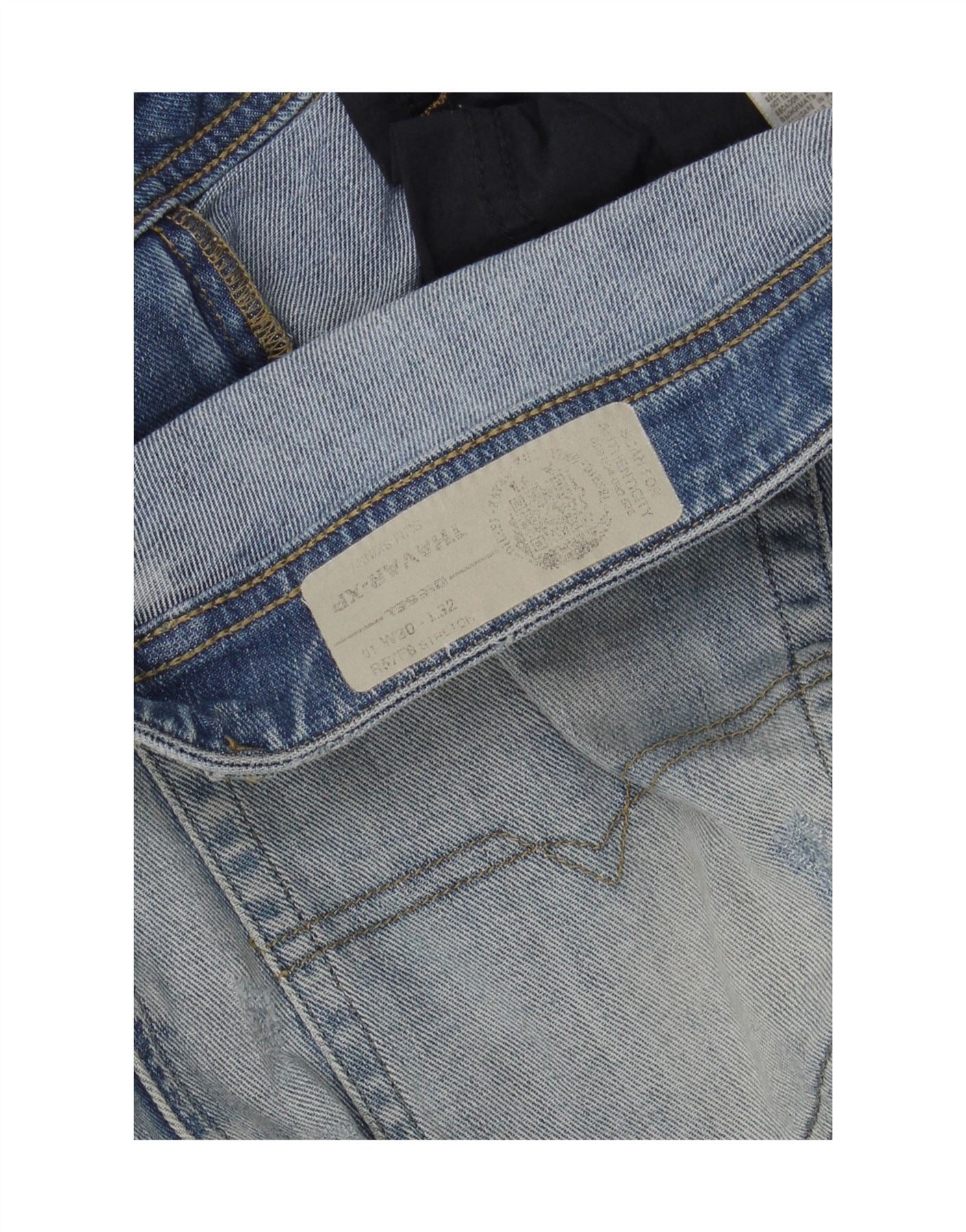 Diesel Mens Thavar-XP Distressed Slim Skinny Jeans W30 L32 Blue Cot Size US 30 / EU 46 - 3 Thumbnail