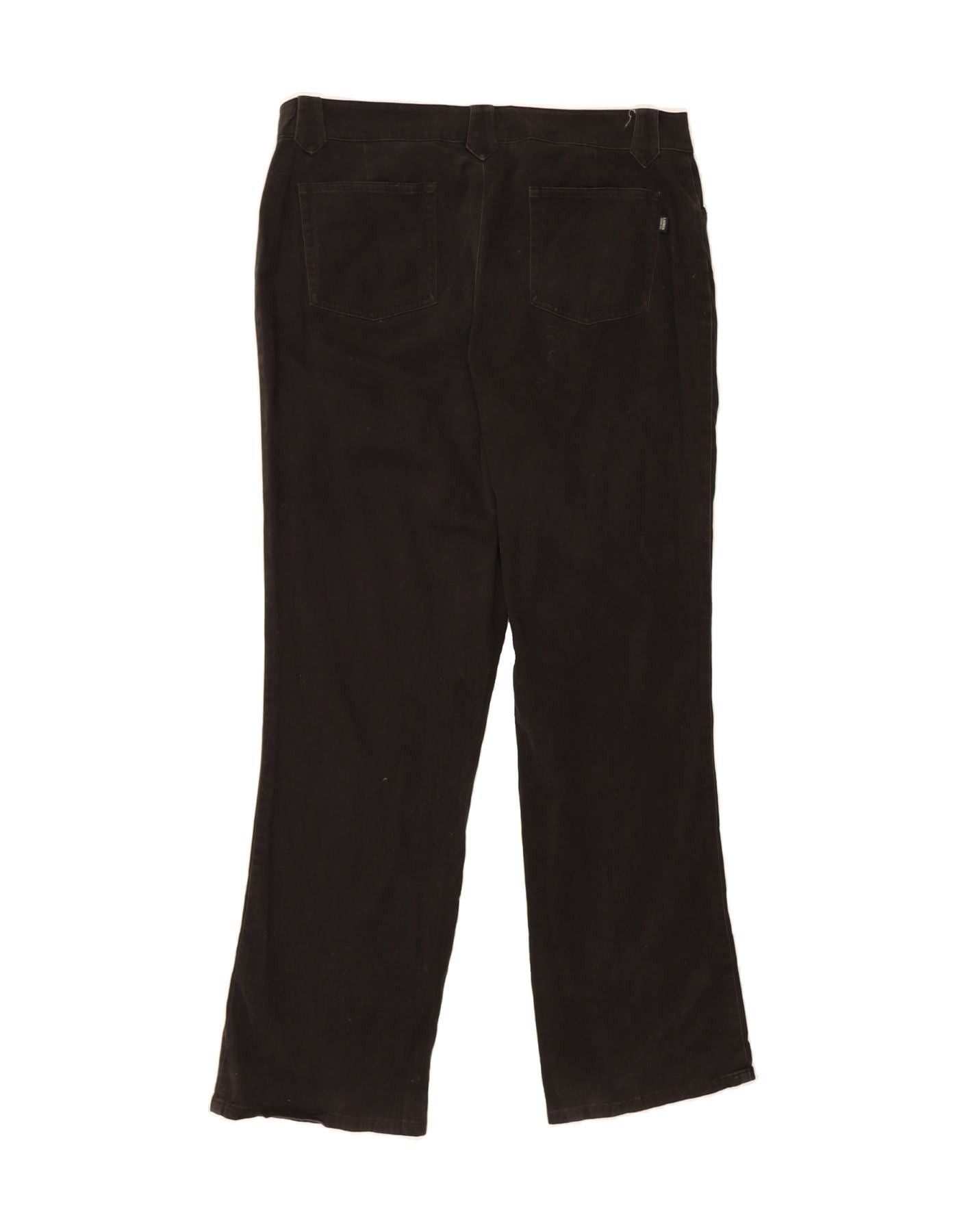 Ralph Lauren Womens Straight Casual Trousers US 14 XL W36 L31 Black Cotto Size 32" / US 10 / IT 46 - 2 Thumbnail
