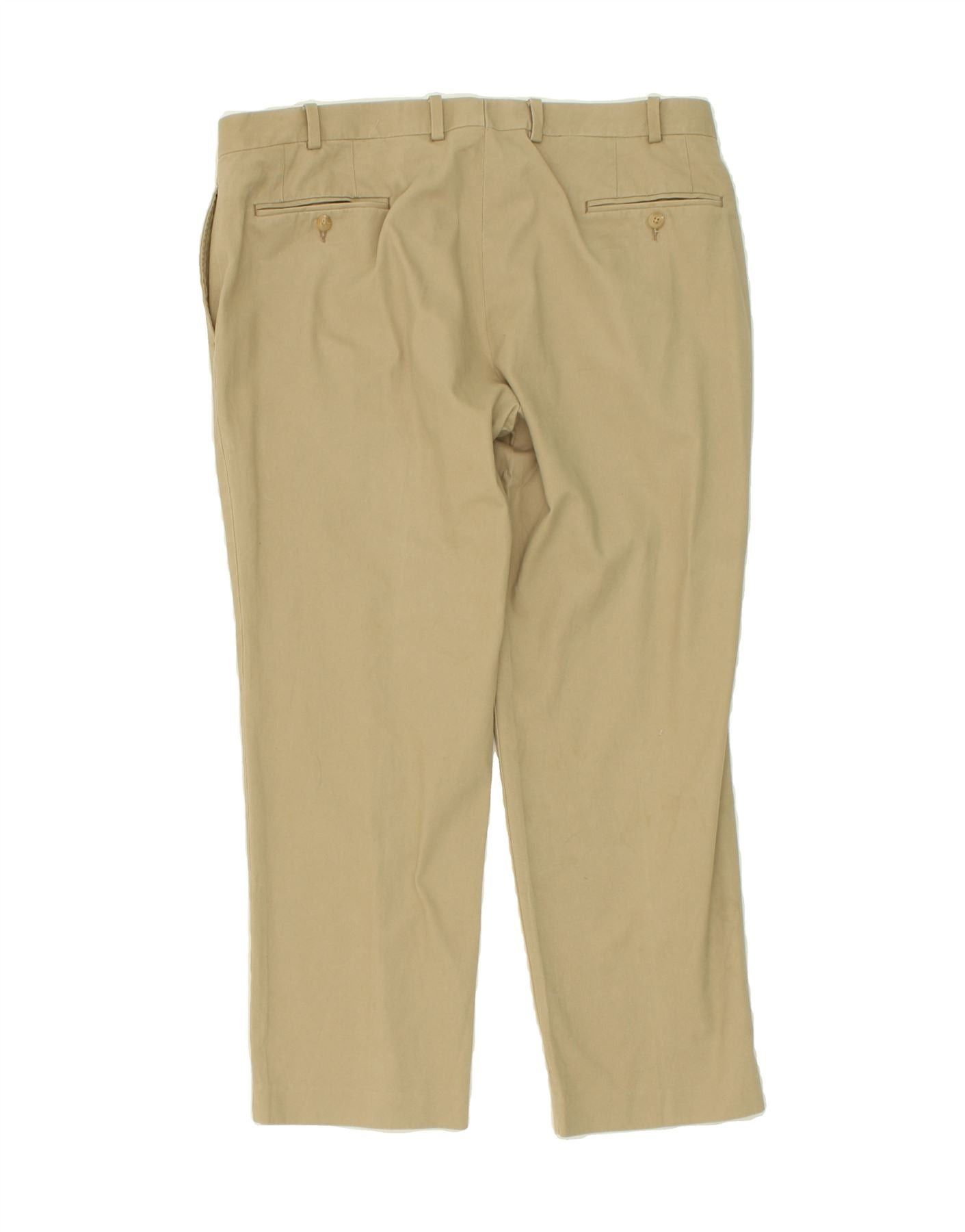 Ralph Lauren Womens Slim Chino Trousers W36 L27 Beige Cotton Size 26" / US 2 / IT 38 - 2 Thumbnail