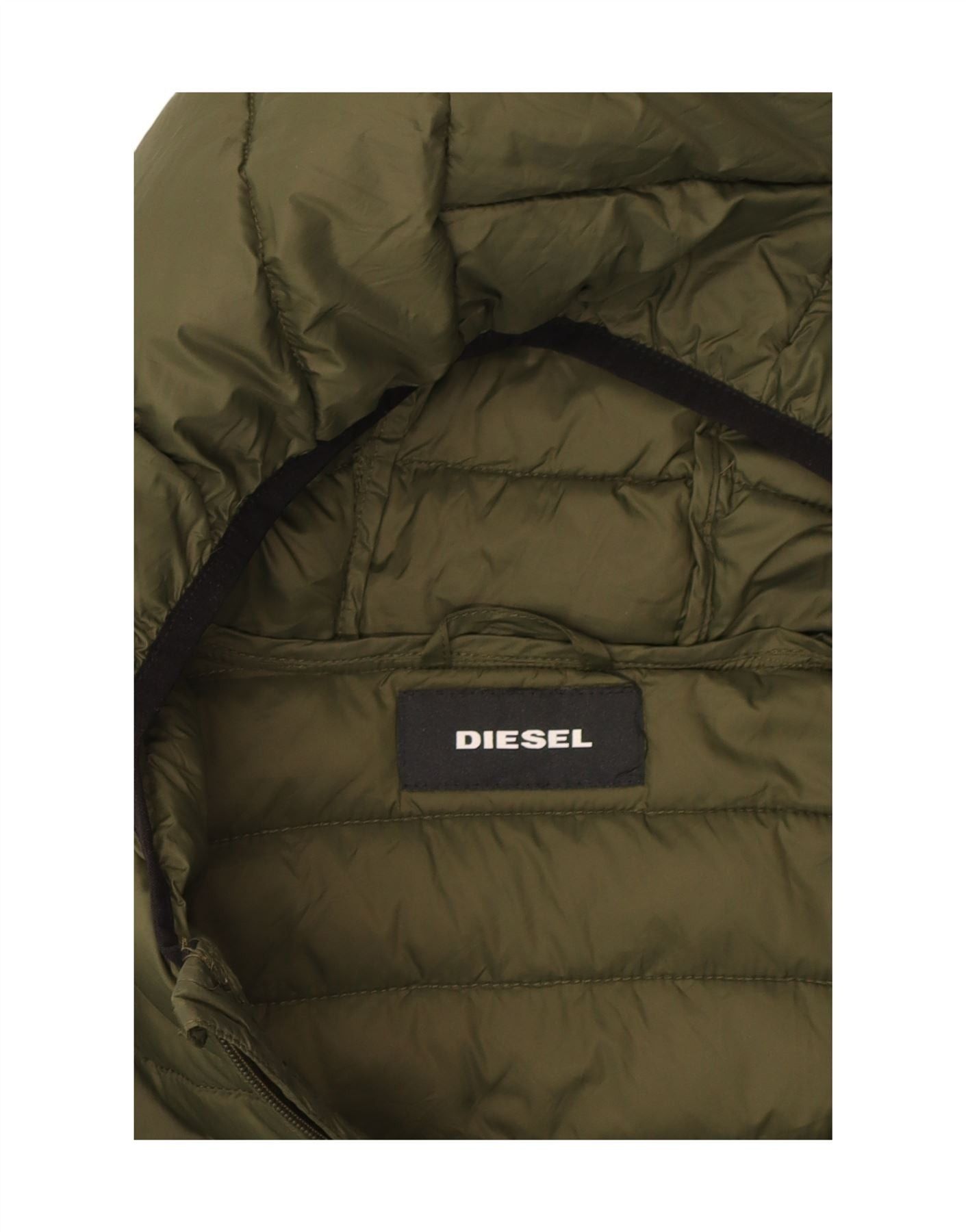 Diesel Mens Hooded Padded Jacket UK 36 Small Green Nylon Size US S / EU 44-46 / 1 - 3 Thumbnail
