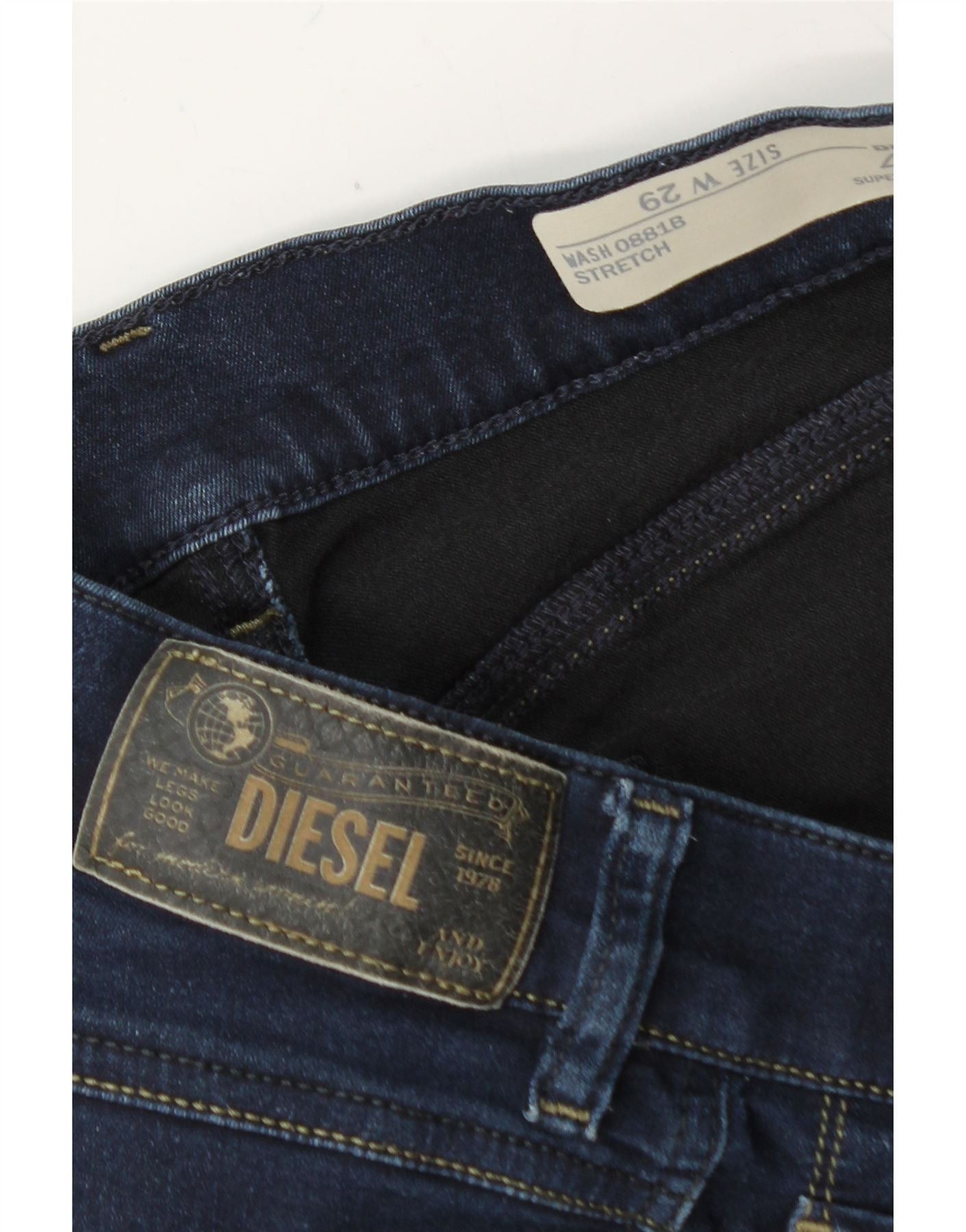 Diesel Womens Skinny Jeans W29 L28 Navy Blue Cotton Size 42" / US 20 - 3 Thumbnail