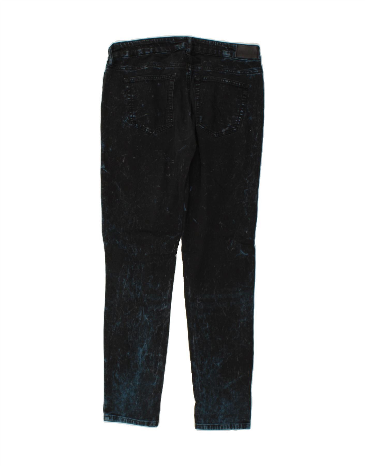 Diesel Womens Skinny Jeans W27 L29 Navy Blue Tie Dye Cotton Size 42" / US 20 - 2 Thumbnail