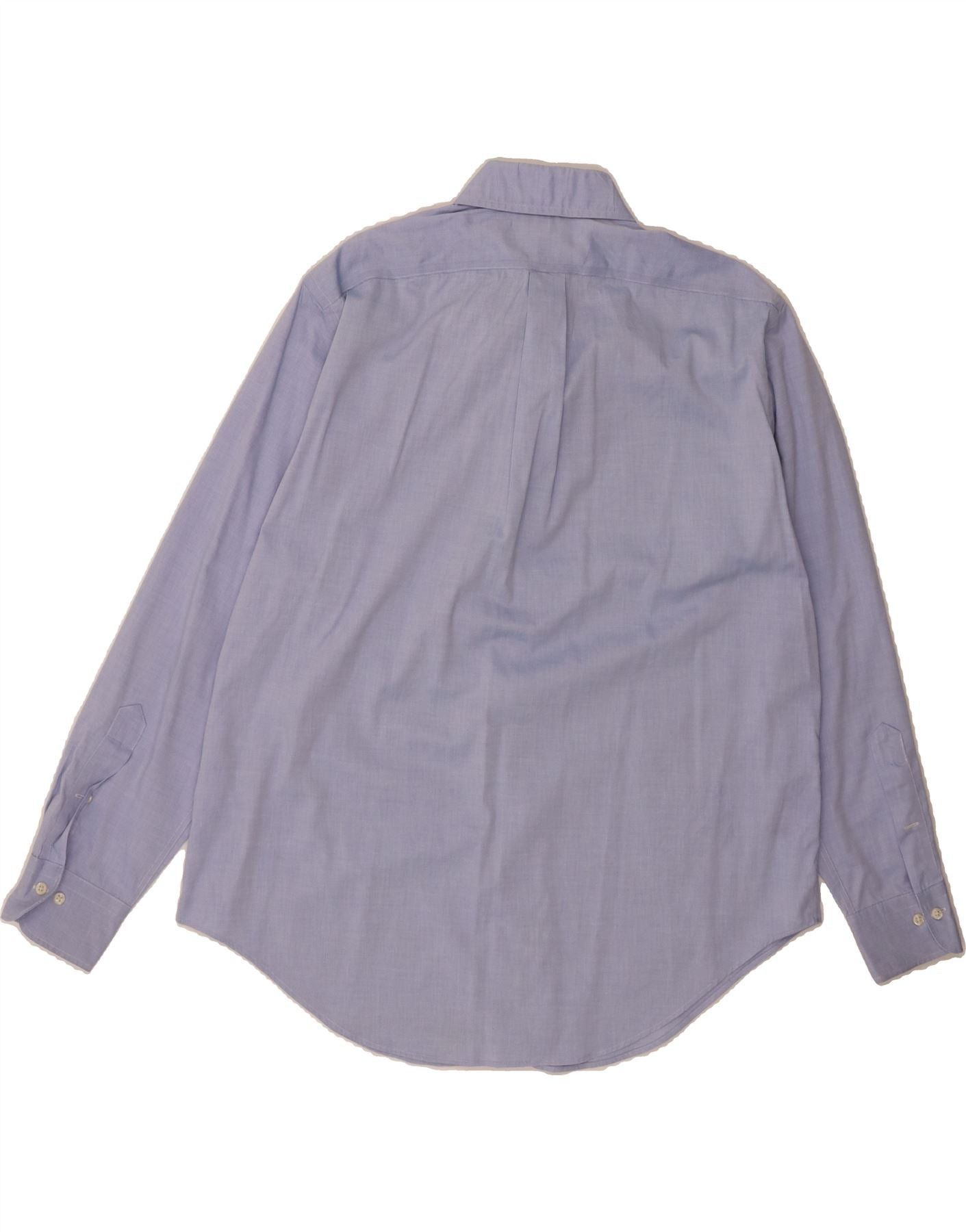 Ralph Lauren Mens Shirt 16 1/2 Large Blue Cotton Size US L / EU 52-54 / 3 - 2 Thumbnail
