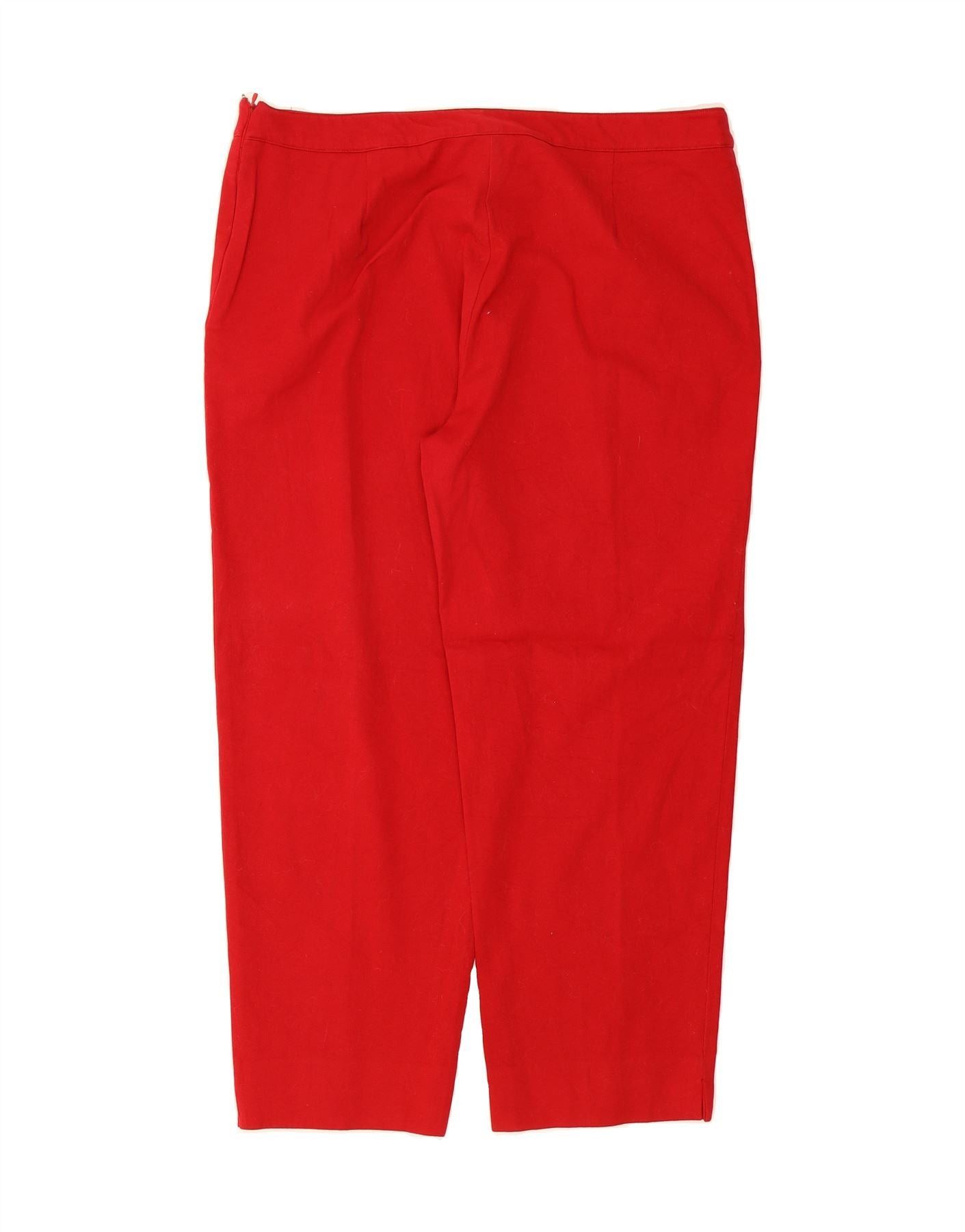 Ralph Lauren Womens Straight Chino Trousers US 16 2XL W38 L26 Red Cotton Size 34" / US 12 / IT 48 - 2 Thumbnail