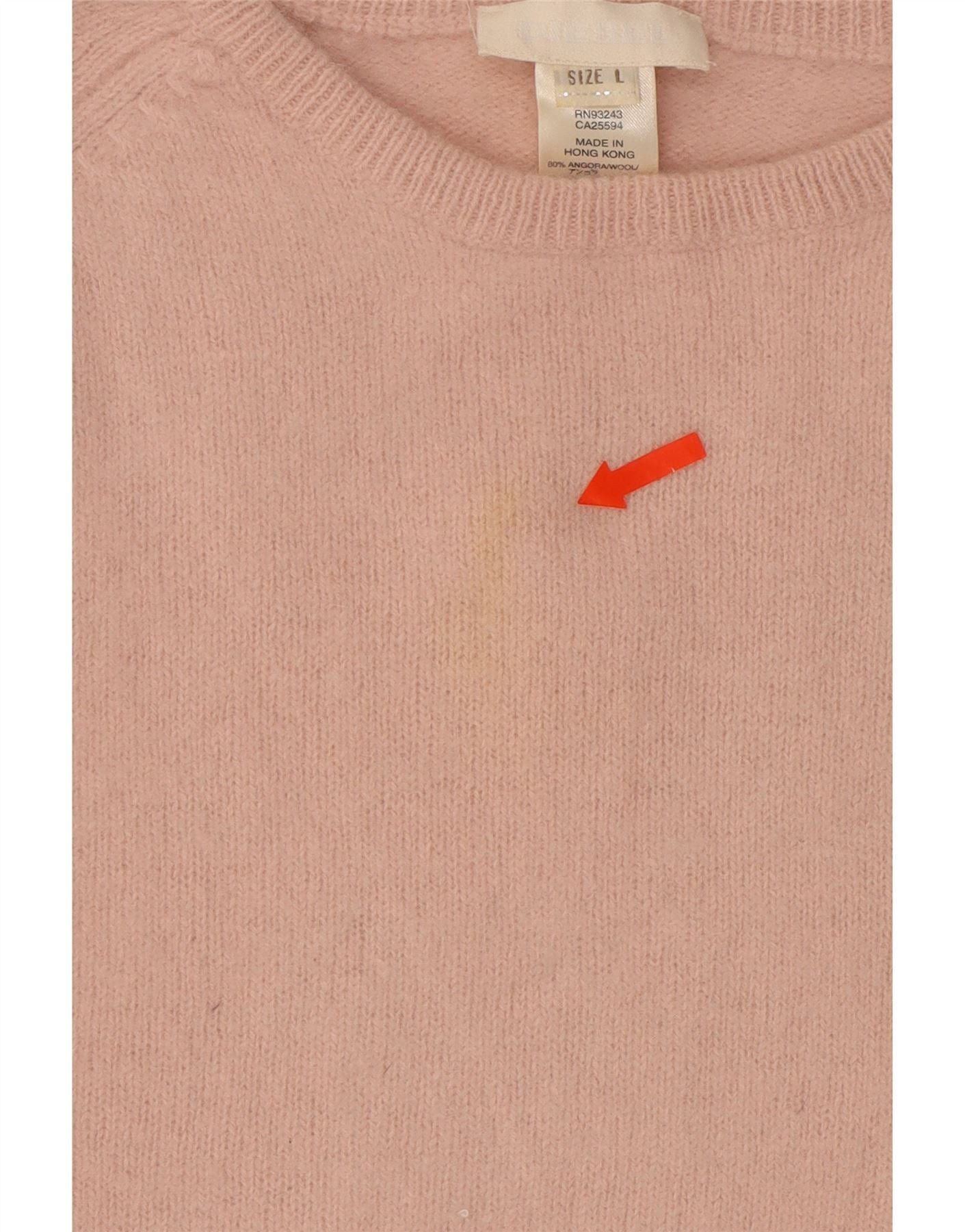 Diesel Womens Boat Neck Jumper Sweater UK 14 Large Pink Wool Size S / US 4 / IT 40 - 3 Thumbnail