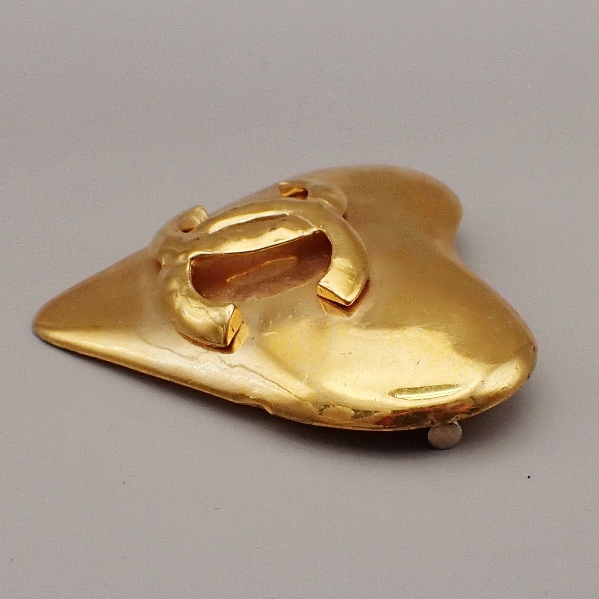 Chanel Chanel Vintage CC Heart Brooch Metal Size ONE SIZE - 3 Thumbnail