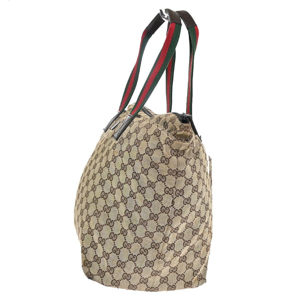 Gucci Gucci Web Zip Tote GG Canvas Size ONE SIZE - 3 Thumbnail