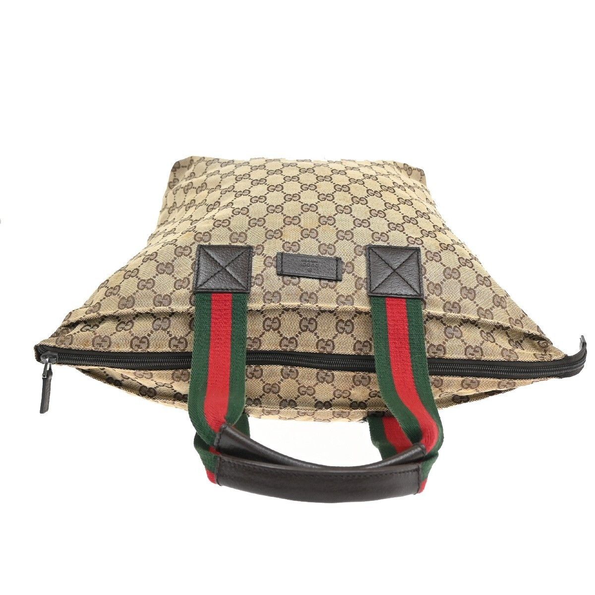 Gucci Gucci Web Zip Tote GG Canvas Size ONE SIZE - 8 Thumbnail