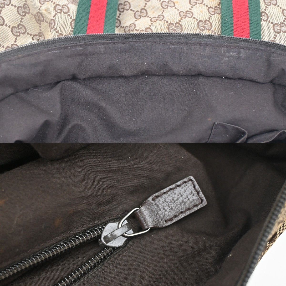 Gucci Gucci Web Zip Tote GG Canvas Size ONE SIZE - 15 Thumbnail
