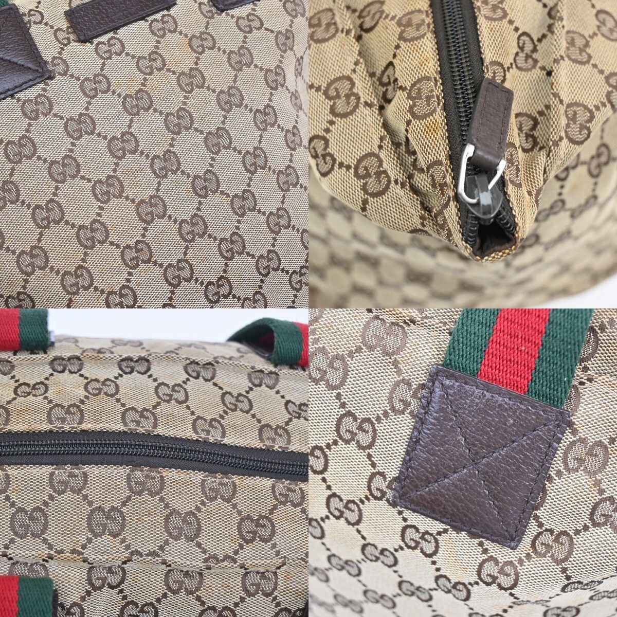 Gucci Gucci Web Zip Tote GG Canvas Size ONE SIZE - 10 Thumbnail