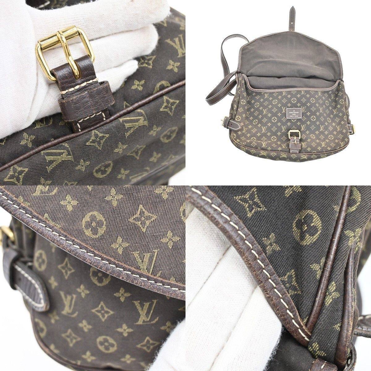 Louis Vuitton Louis Vuitton Saumur Handbag Mini Lin Size ONE SIZE - 14 Thumbnail
