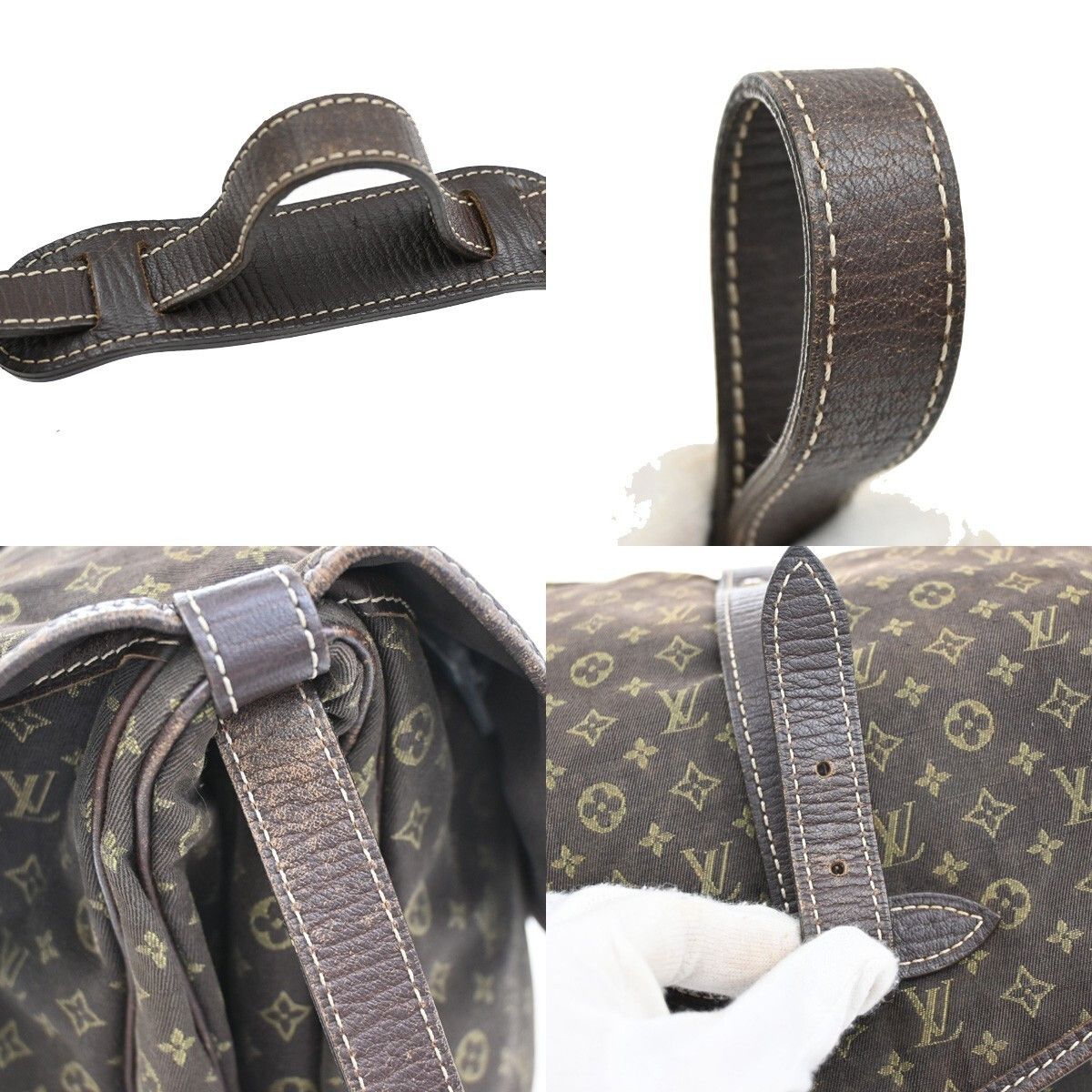 Louis Vuitton Louis Vuitton Saumur Handbag Mini Lin Size ONE SIZE - 8 Thumbnail