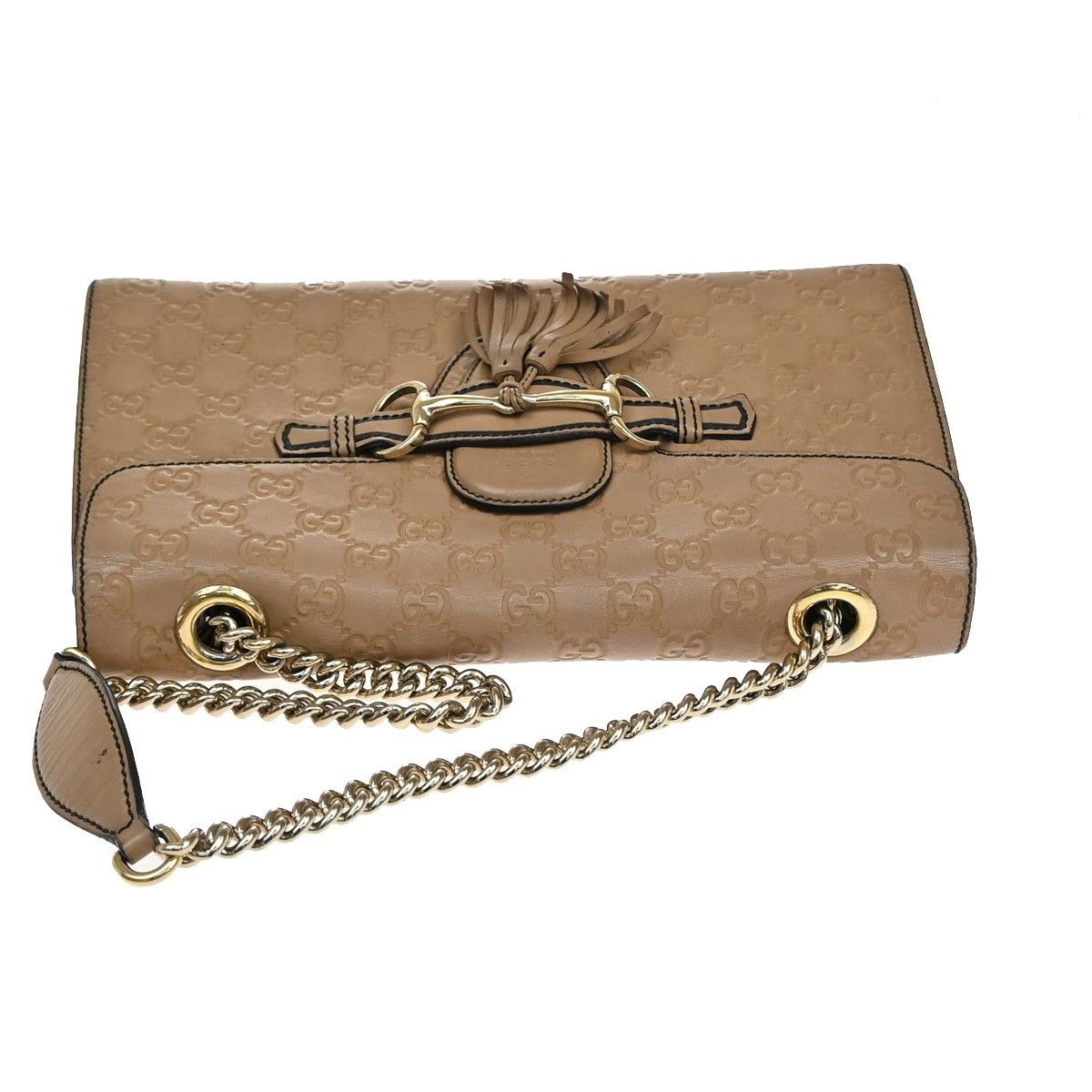 Gucci Gucci Emily Chain Flap Bag Guccissima Leather Size ONE SIZE - 8 Thumbnail