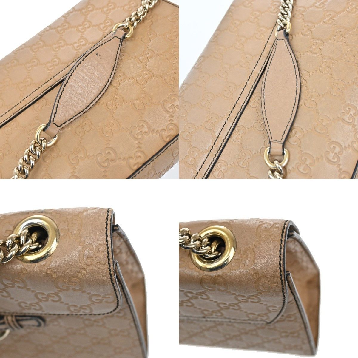 Gucci Gucci Emily Chain Flap Bag Guccissima Leather Size ONE SIZE - 10 Thumbnail
