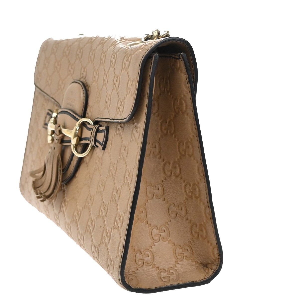 Gucci Gucci Emily Chain Flap Bag Guccissima Leather Size ONE SIZE - 3 Thumbnail