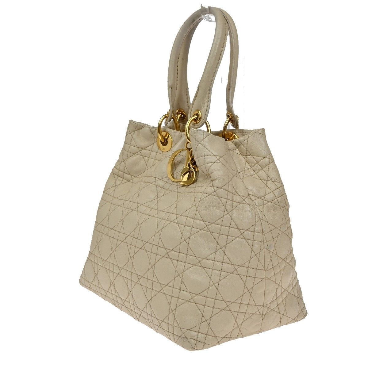 Dior Christian Dior Lady Cannage Tote Leather Size ONE SIZE - 3 Thumbnail