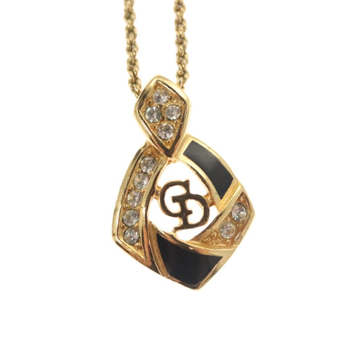 Dior Christian Dior CD Pendant Necklace Metal and Crystals Size ONE SIZE - 3 Thumbnail