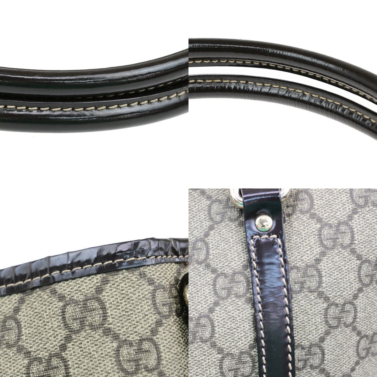 Gucci Gucci Joy Tote GG Coated Canvas with Leather Size ONE SIZE - 11 Thumbnail