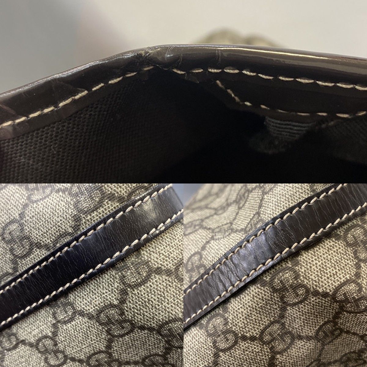 Gucci Gucci Joy Tote GG Coated Canvas with Leather Size ONE SIZE - 9 Thumbnail