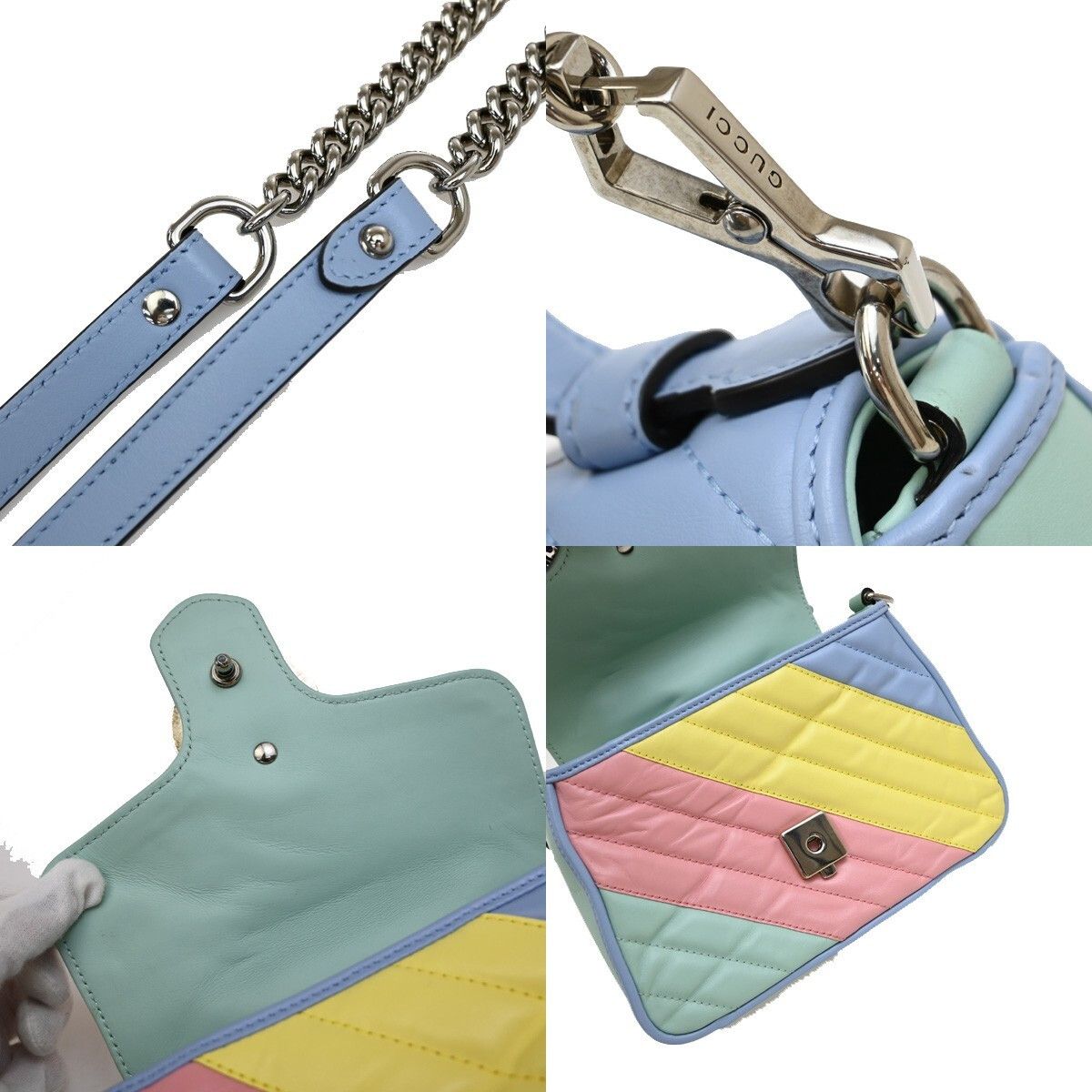 Gucci Gucci GG Marmont Top Handle Bag Leather Size ONE SIZE - 10 Thumbnail