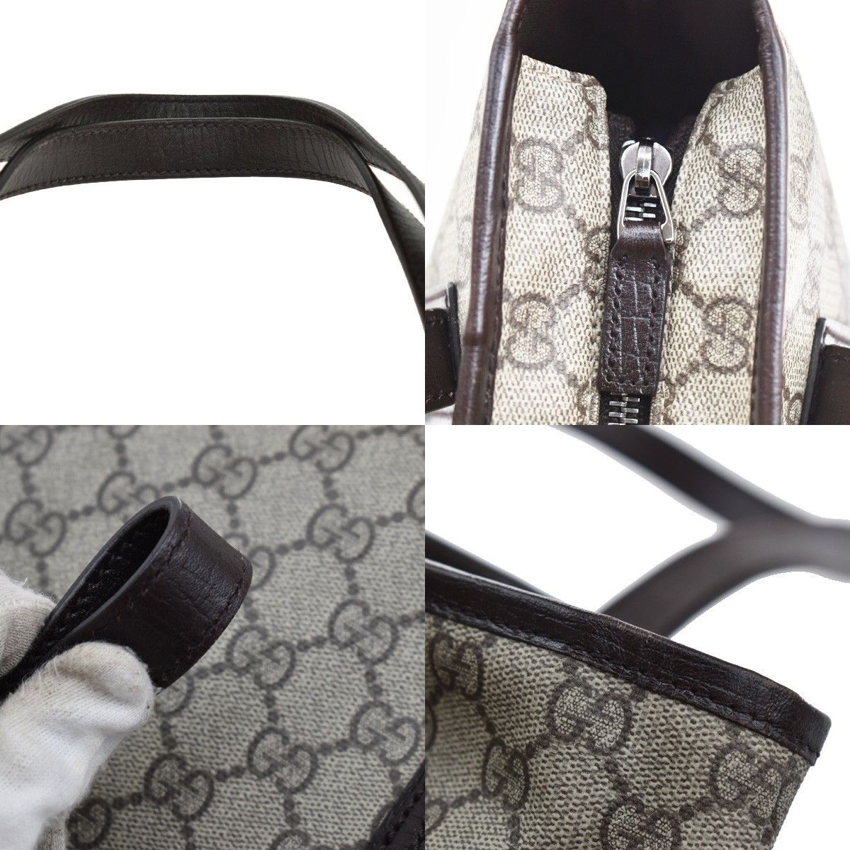 Gucci Gucci Plus Tote GG Coated Canvas with Leather Size ONE SIZE - 10 Thumbnail