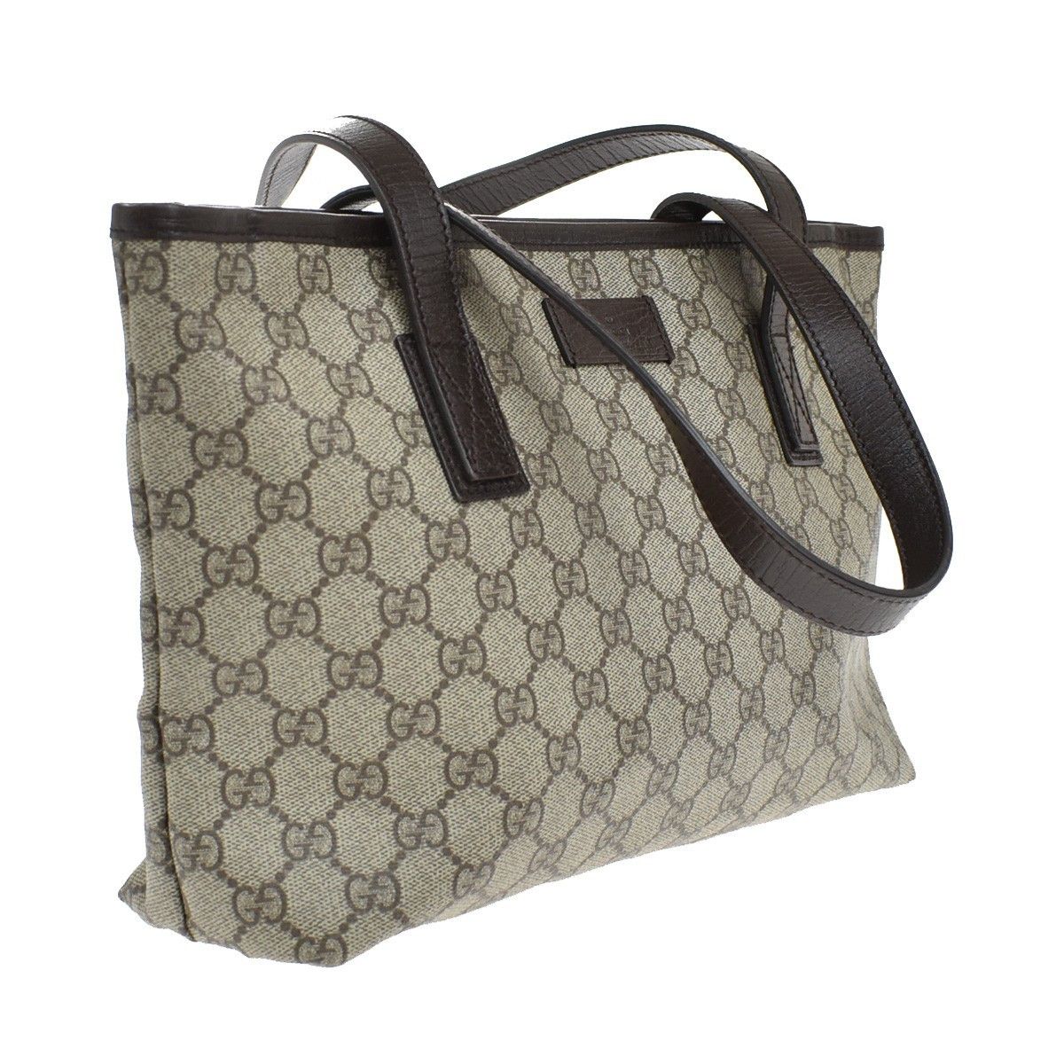 Gucci Gucci Plus Tote GG Coated Canvas with Leather Size ONE SIZE - 4 Thumbnail