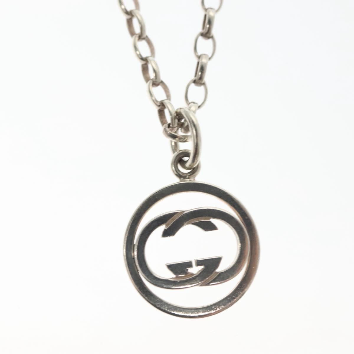 Gucci Gucci Engraved Interlocking G Chain Link Pendant Necklace Sterling Silver Size ONE SIZE - 4 Thumbnail