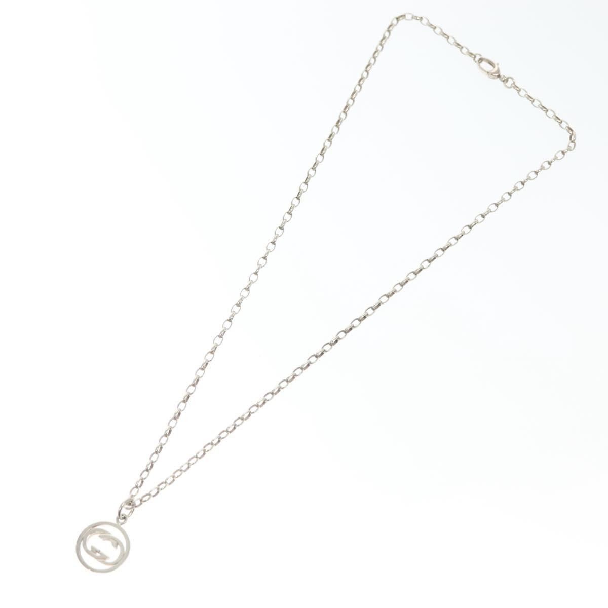 Gucci Gucci Engraved Interlocking G Chain Link Pendant Necklace Sterling Silver Size ONE SIZE - 2 Thumbnail