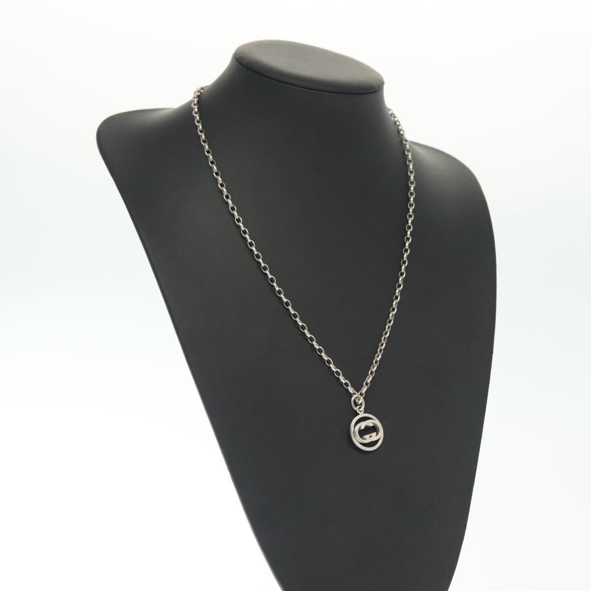 Gucci Gucci Engraved Interlocking G Chain Link Pendant Necklace Sterling Silver Size ONE SIZE - 9 Thumbnail