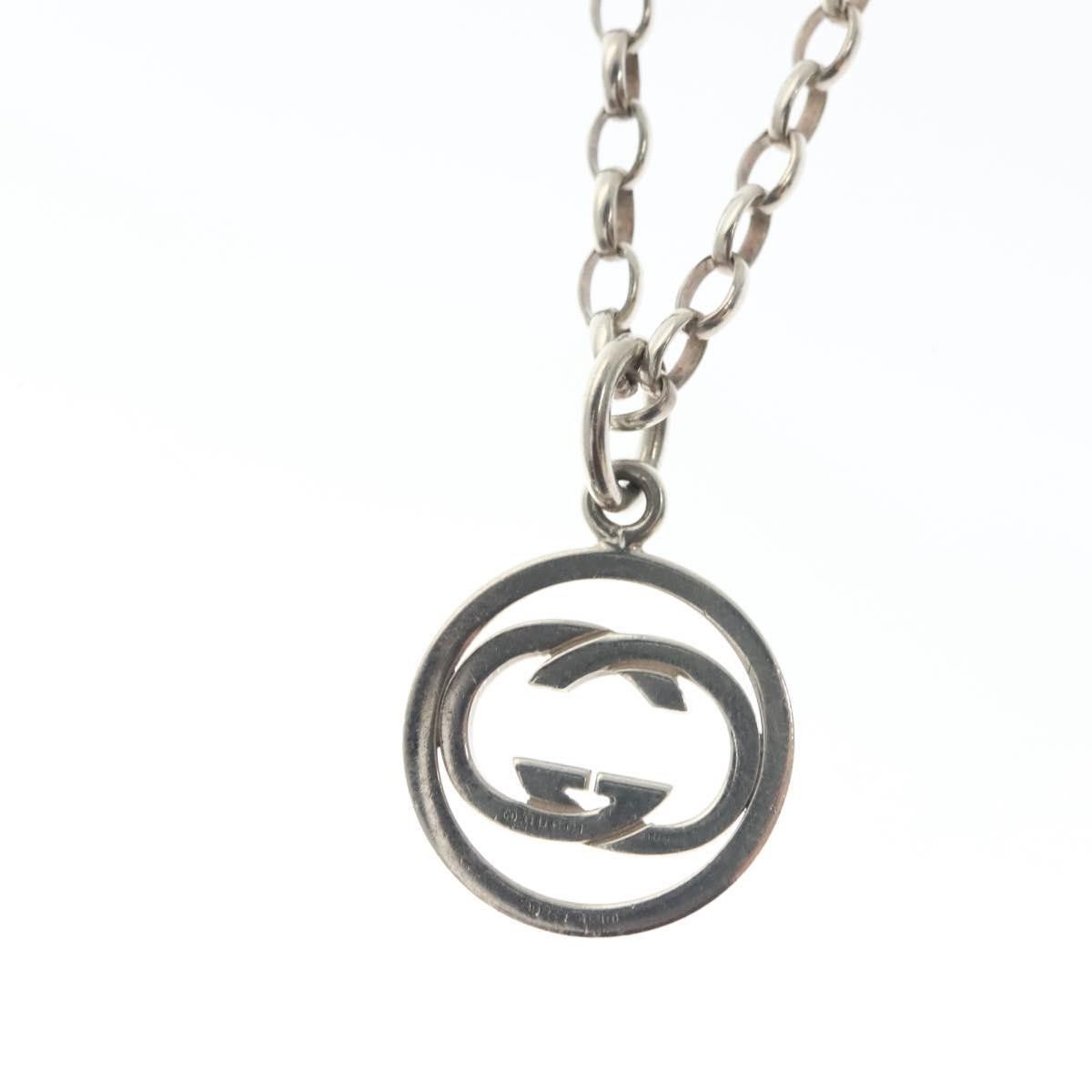 Gucci Gucci Engraved Interlocking G Chain Link Pendant Necklace Sterling Silver Size ONE SIZE - 12 Thumbnail