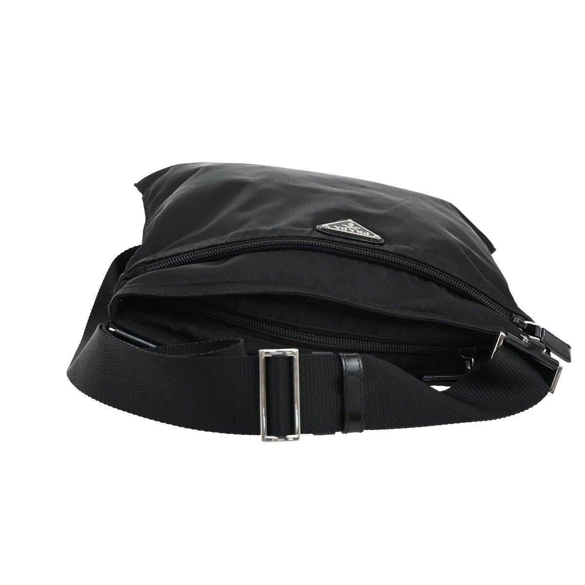 Prada Prada Front Pocket Messenger Bag Tessuto with Leather Size ONE SIZE - 9 Thumbnail