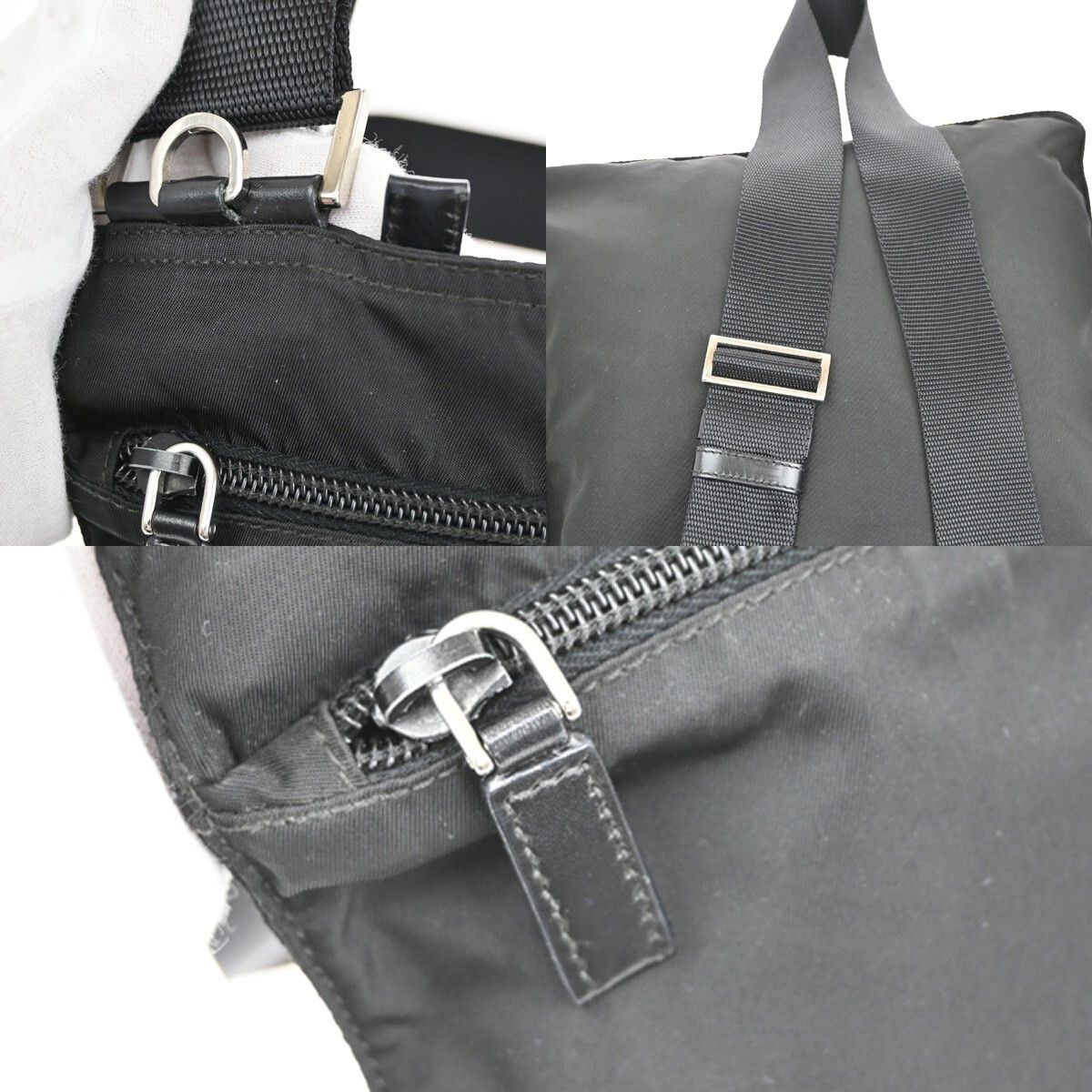 Prada Prada Front Pocket Messenger Bag Tessuto with Leather Size ONE SIZE - 10 Thumbnail