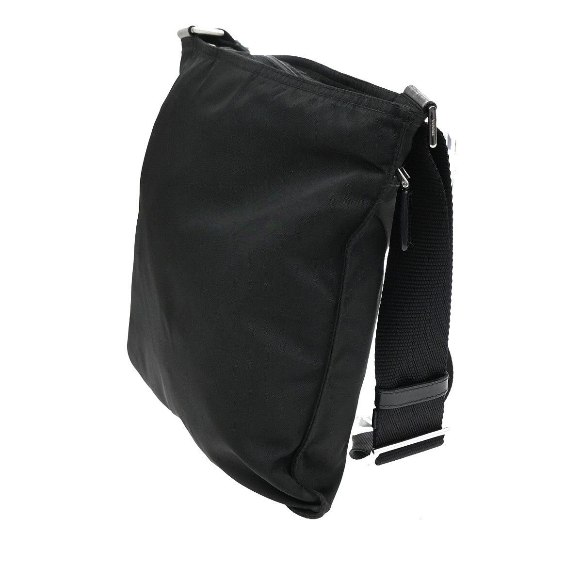 Prada Prada Front Pocket Messenger Bag Tessuto with Leather Size ONE SIZE - 4 Thumbnail