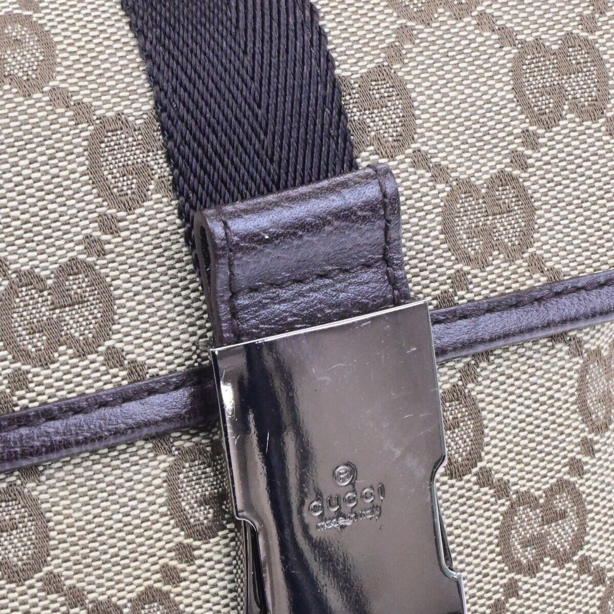 Gucci Gucci Buckle Belt Bag GG Canvas Size ONE SIZE - 10 Thumbnail