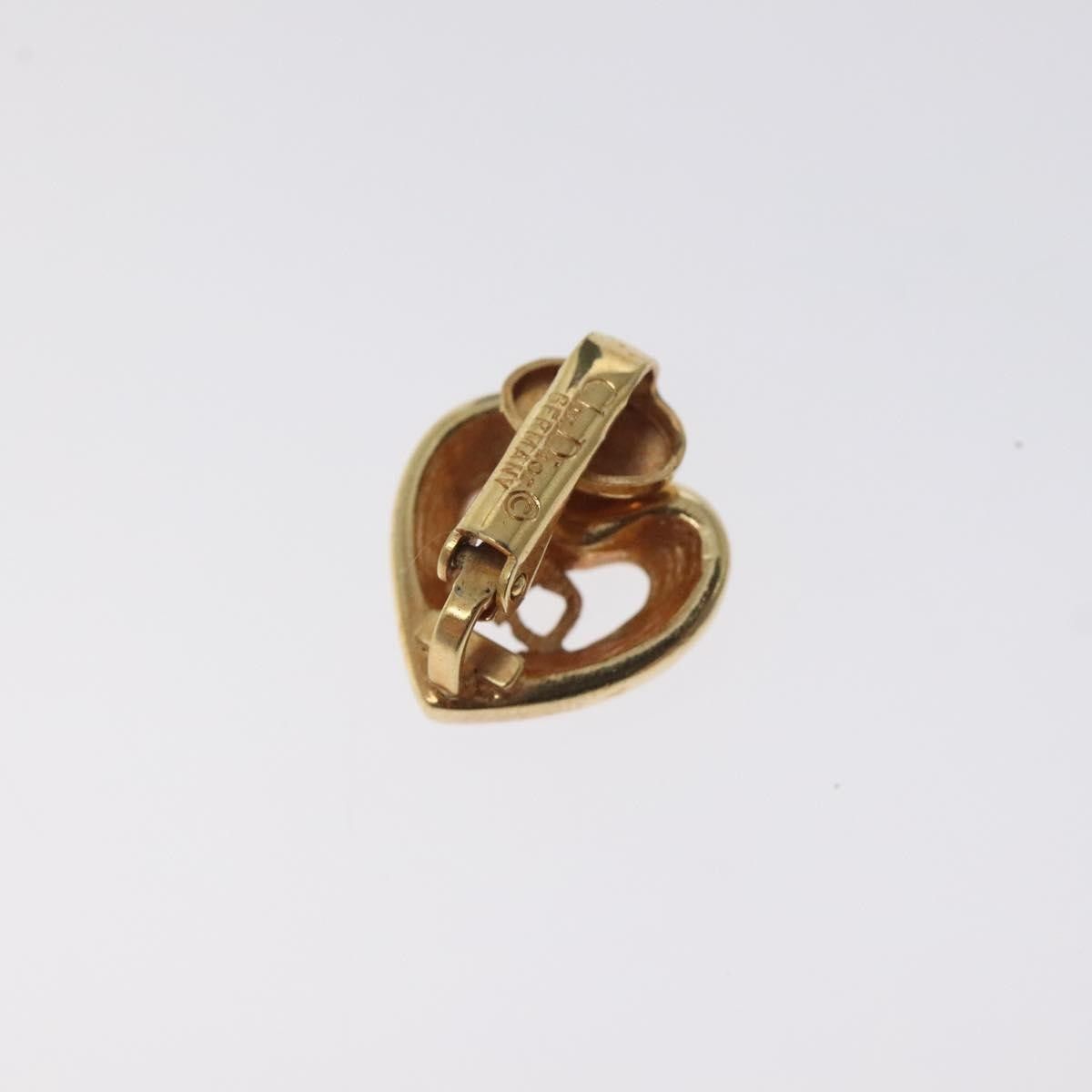 Dior Christian Dior CD Heart Clip-on Earrings Metal and Crystals Size ONE SIZE - 3 Thumbnail