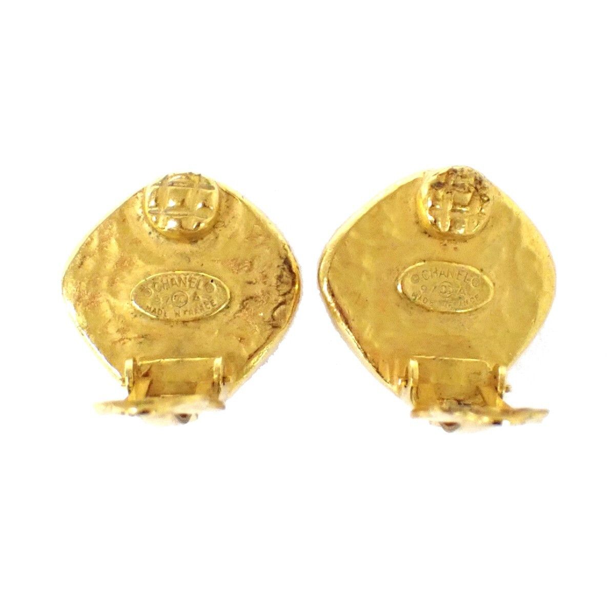 Chanel Chanel CC Clip On Earrings Metal with Resin Size ONE SIZE - 5 Thumbnail