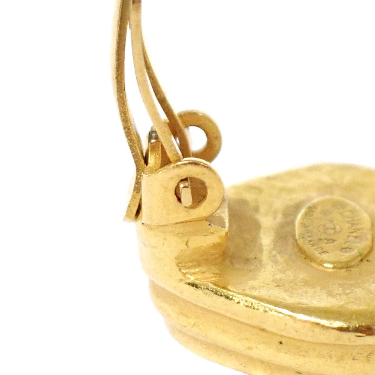 Chanel Chanel CC Clip On Earrings Metal with Resin Size ONE SIZE - 7 Thumbnail