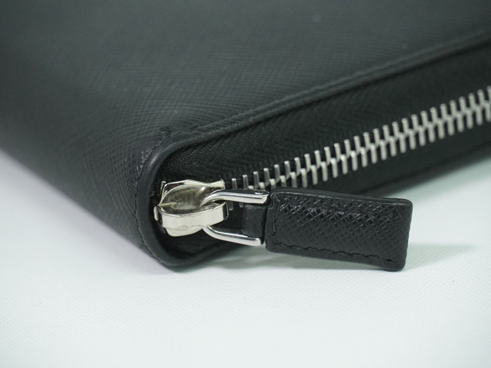 Prada Prada Zip Around Organizer Wallet Saffiano Leather with Applique Size ONE SIZE - 8 Thumbnail