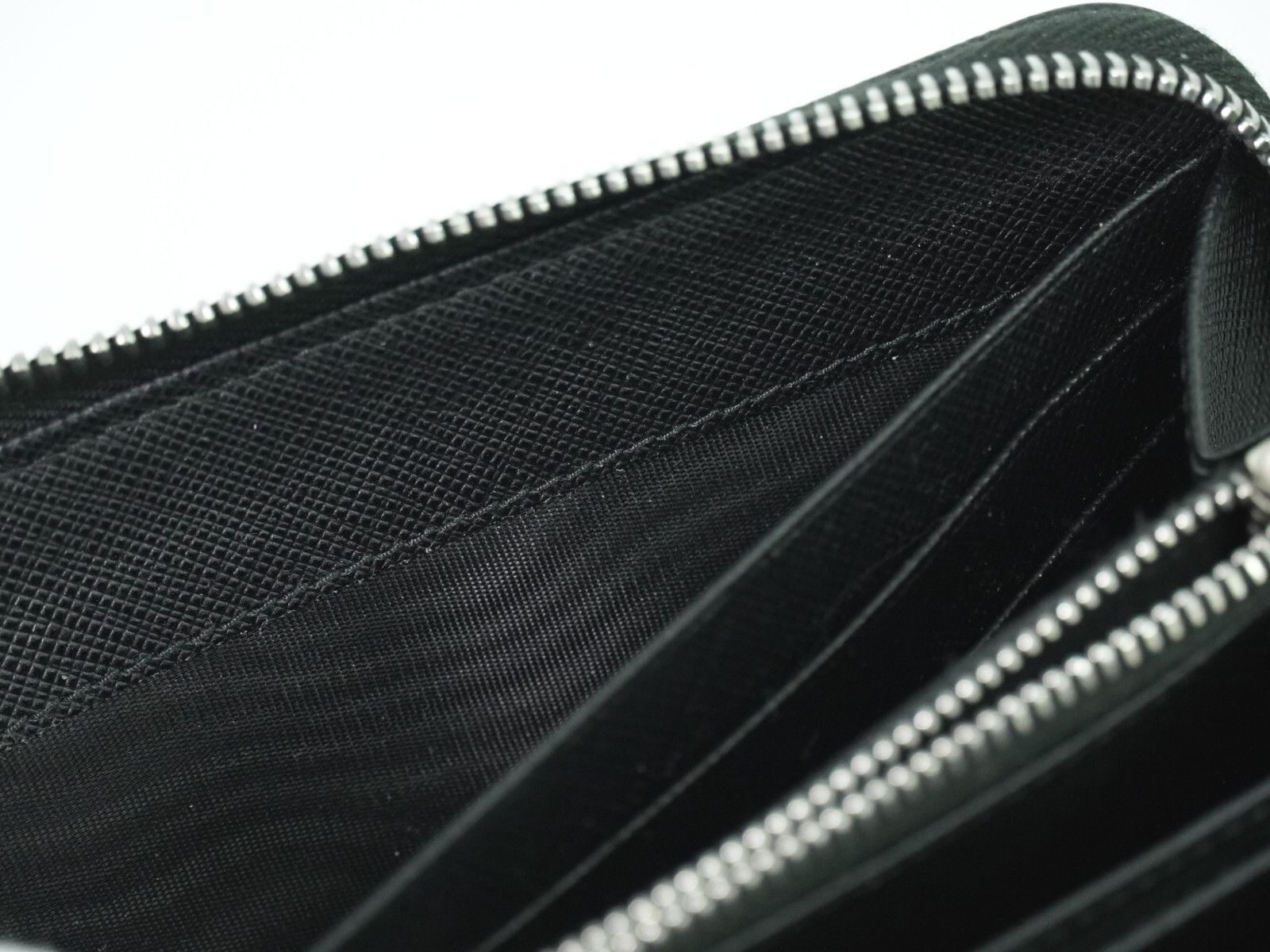 Prada Prada Zip Around Organizer Wallet Saffiano Leather with Applique Size ONE SIZE - 10 Thumbnail