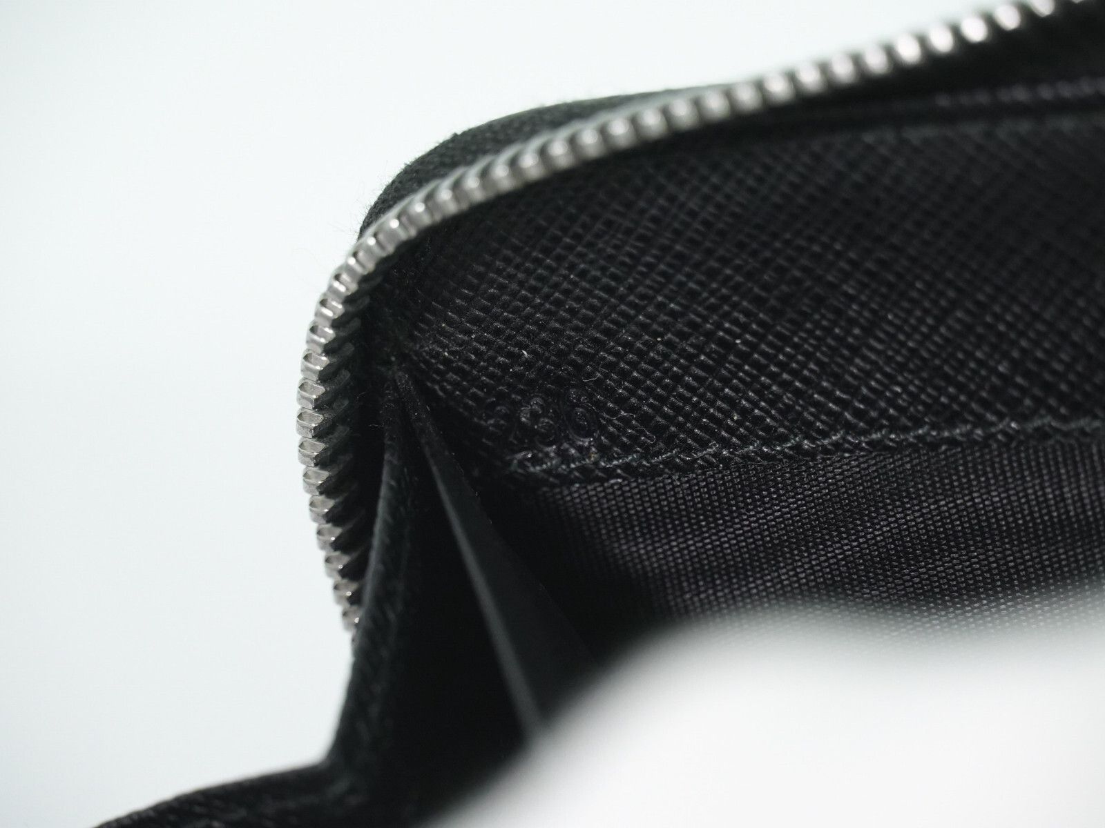 Prada Prada Zip Around Organizer Wallet Saffiano Leather with Applique Size ONE SIZE - 4 Thumbnail